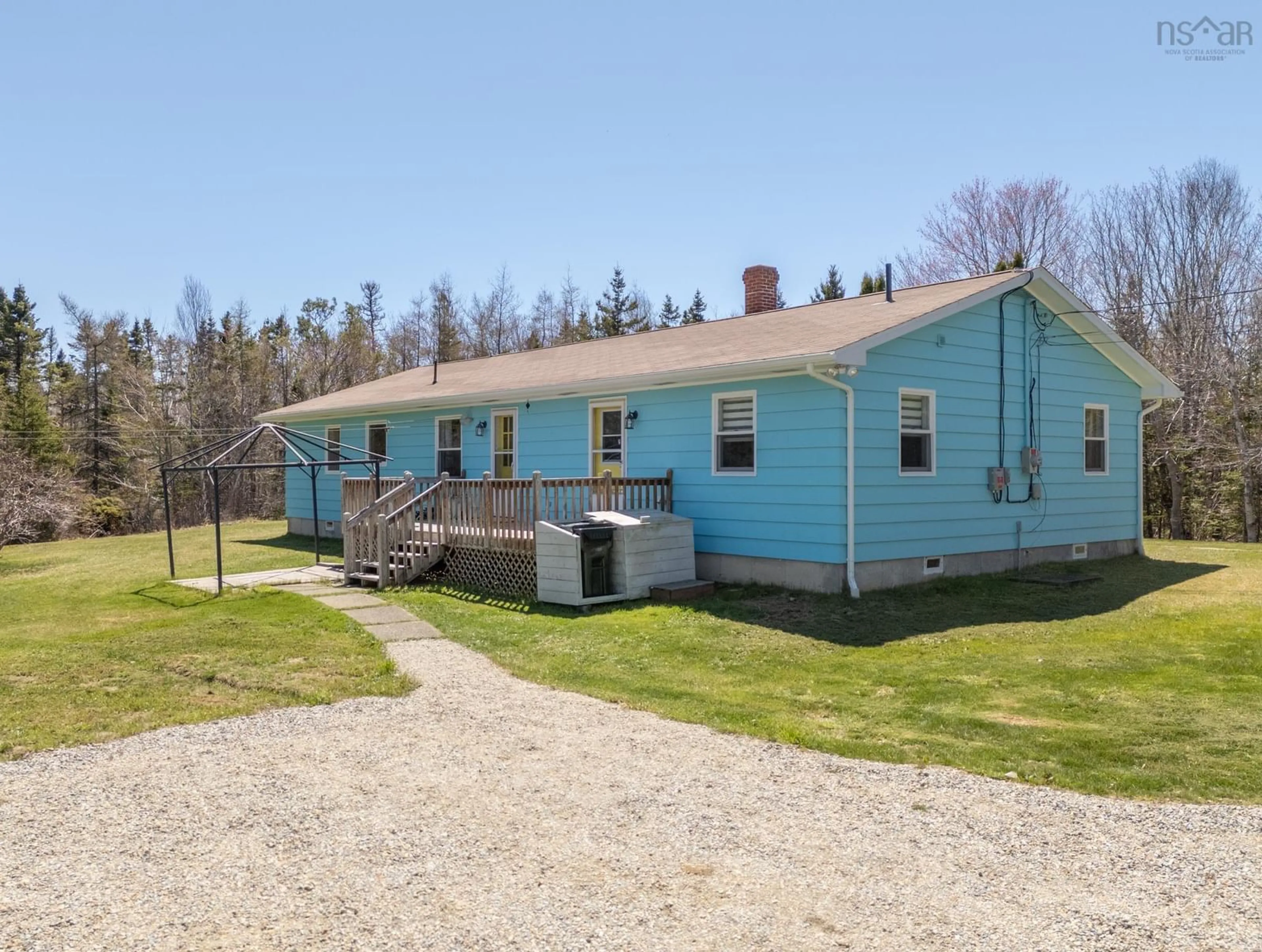 A pic from outside/outdoor area/front of a property/back of a property/a pic from drone, street for 2926 Highway 3, Pubnico Nova Scotia B0W 3S0