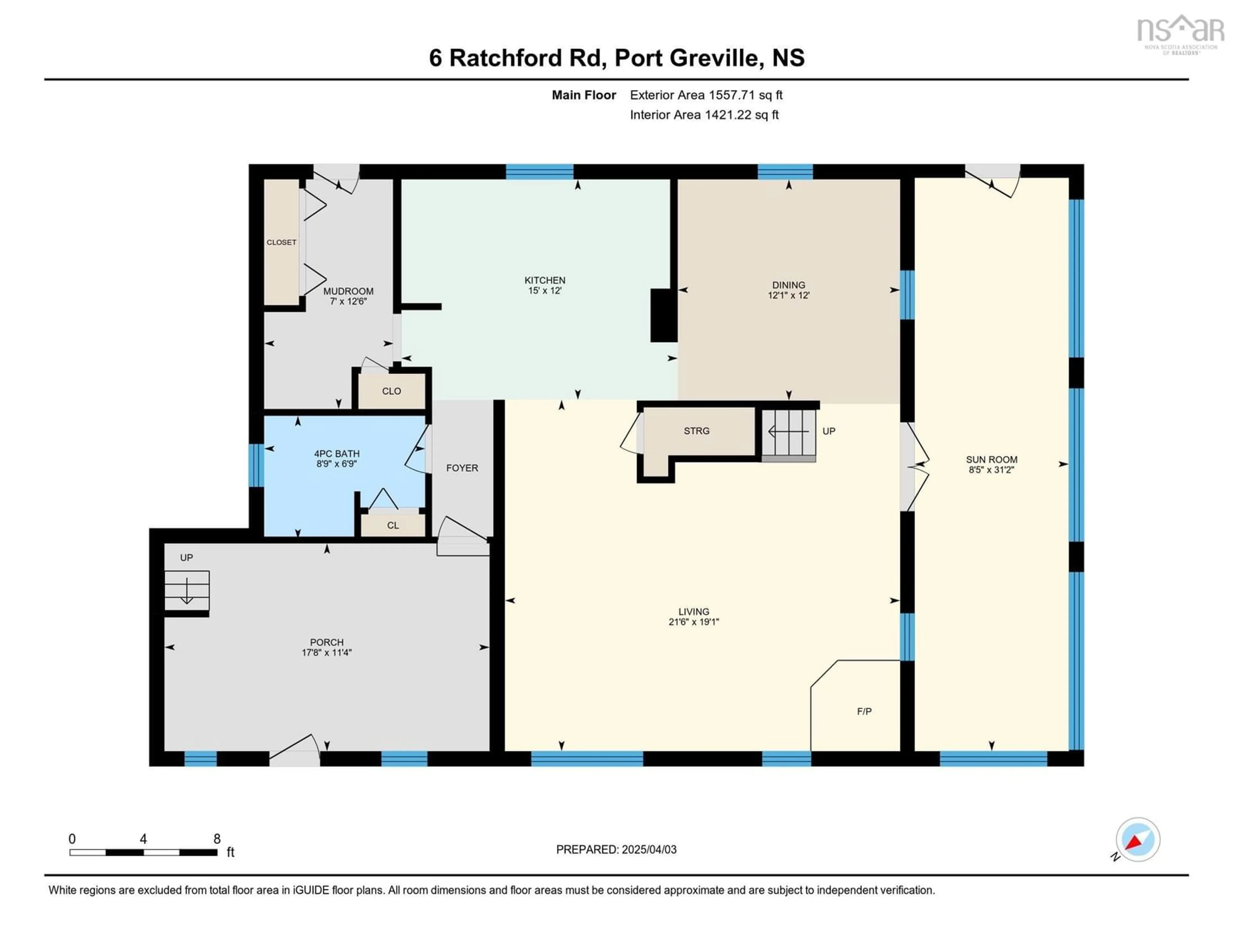 Floor plan for 6 Ratchford Rd, Port Greville Nova Scotia B0M 1T0
