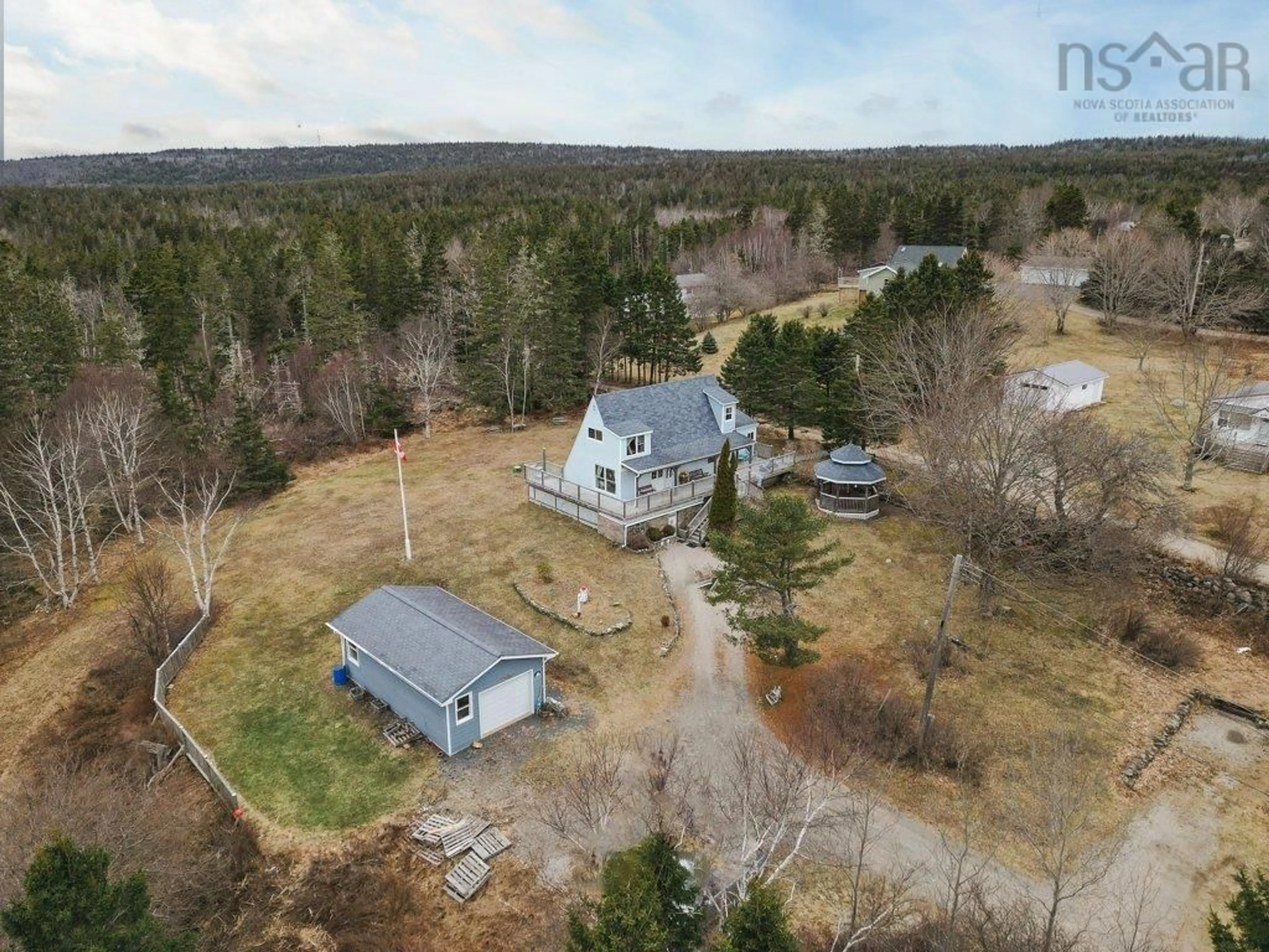 A pic from outside/outdoor area/front of a property/back of a property/a pic from drone, unknown for 70 Hennigar Lane, Bayswater Nova Scotia B0J 1T0