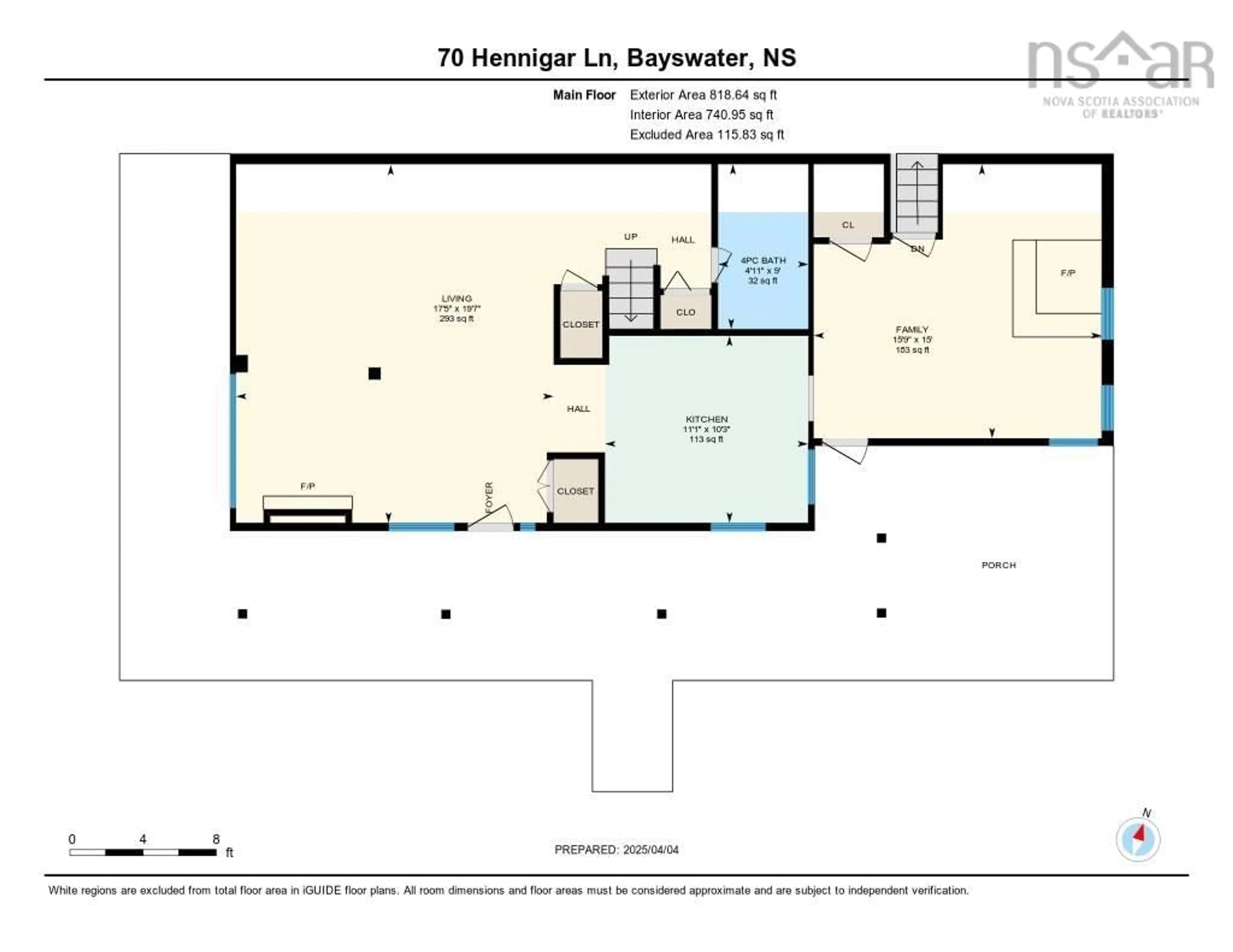 Floor plan for 70 Hennigar Lane, Bayswater Nova Scotia B0J 1T0