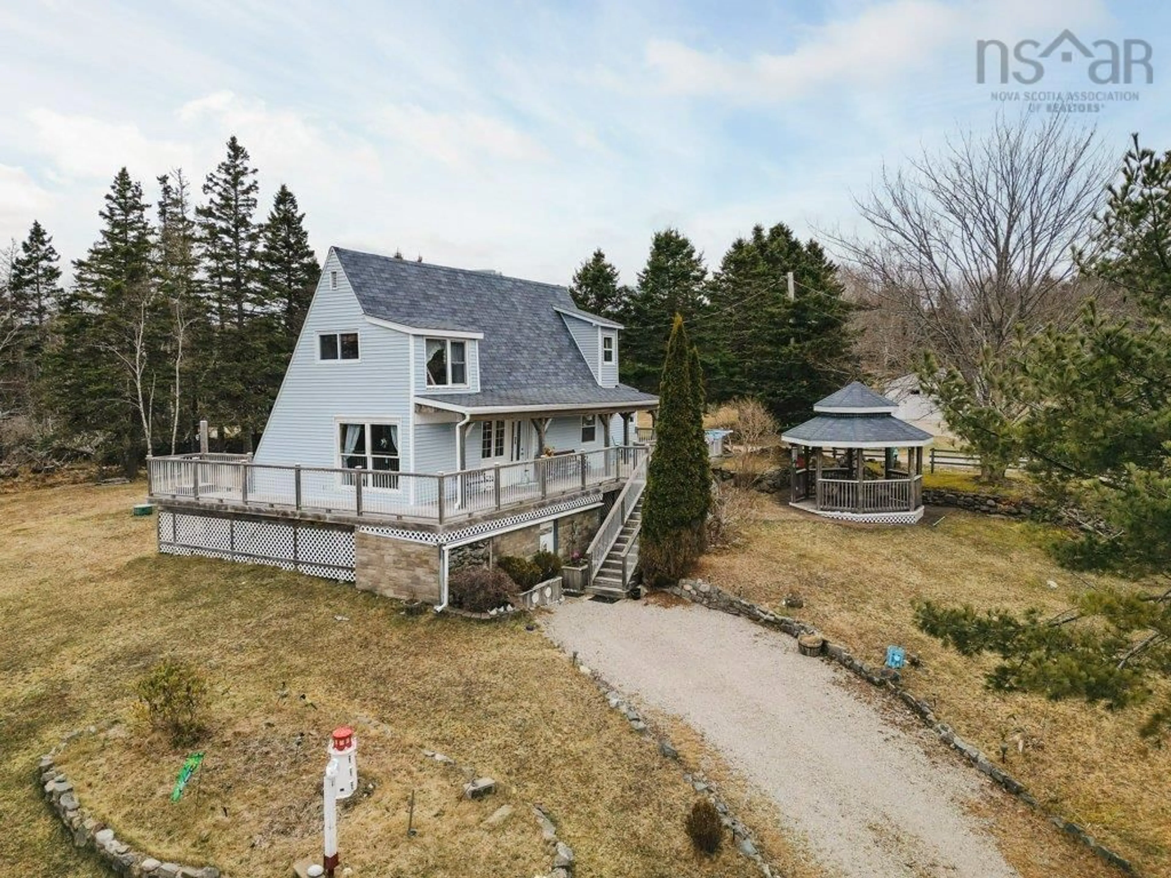 A pic from outside/outdoor area/front of a property/back of a property/a pic from drone, unknown for 70 Hennigar Lane, Bayswater Nova Scotia B0J 1T0