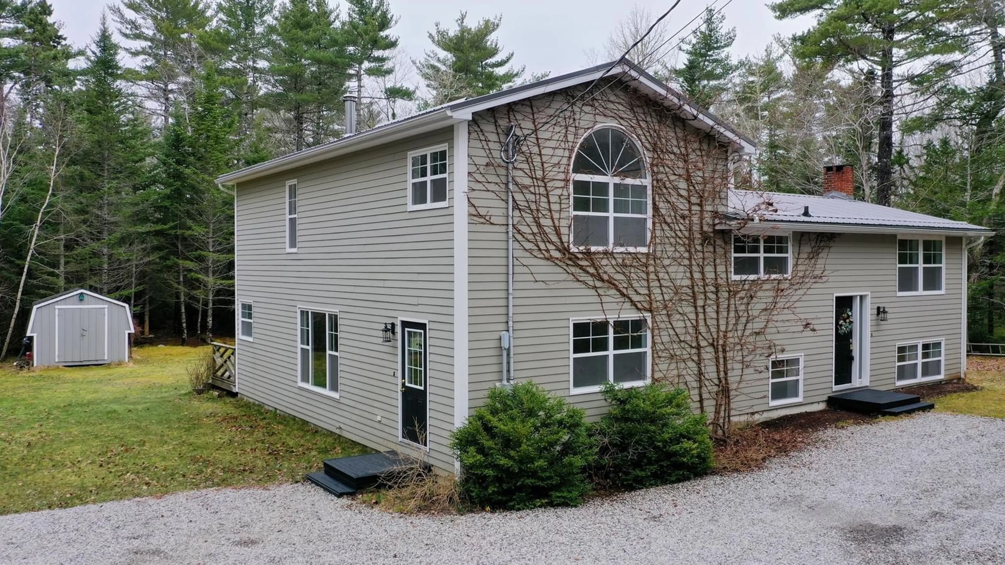 Home with vinyl exterior material, street for 65 Bowers Rd, Lower Ohio Nova Scotia B0T 1W0