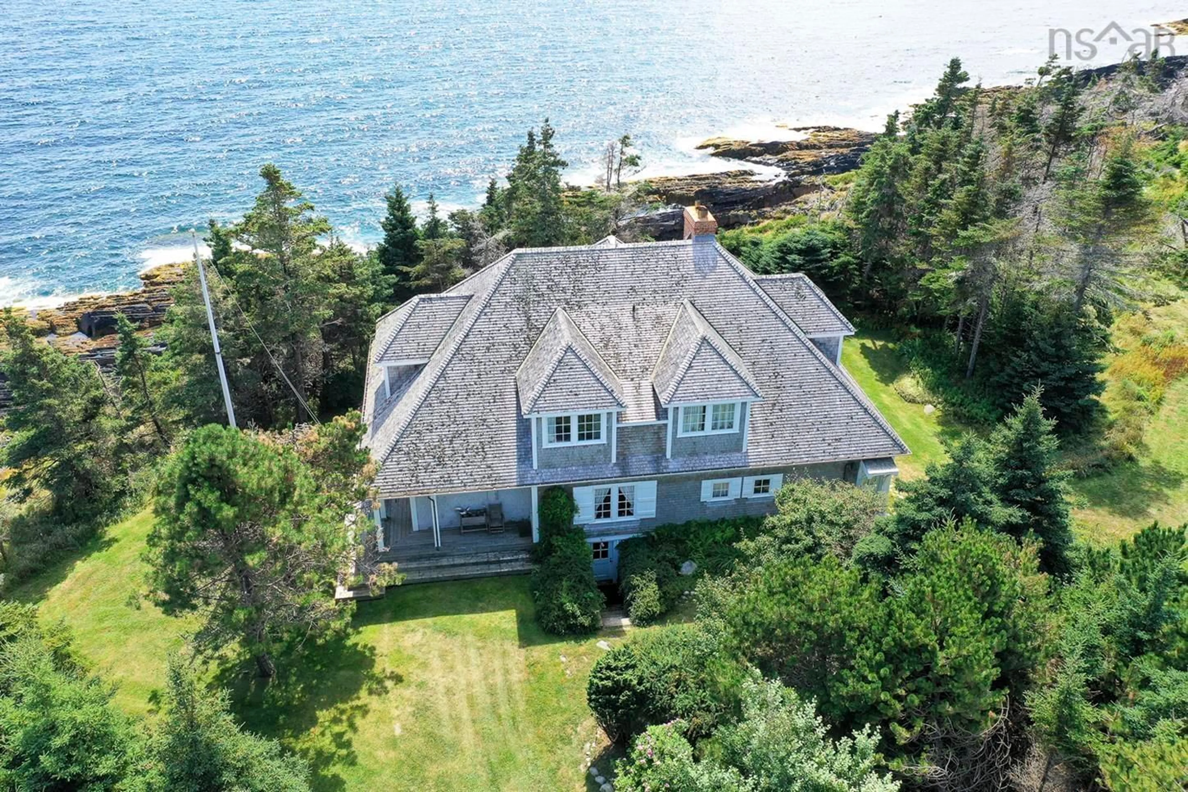 A pic from outside/outdoor area/front of a property/back of a property/a pic from drone, water/lake/river/ocean view for 91 Ironbound Trail, East Ironbound Island Nova Scotia B0J 3G0