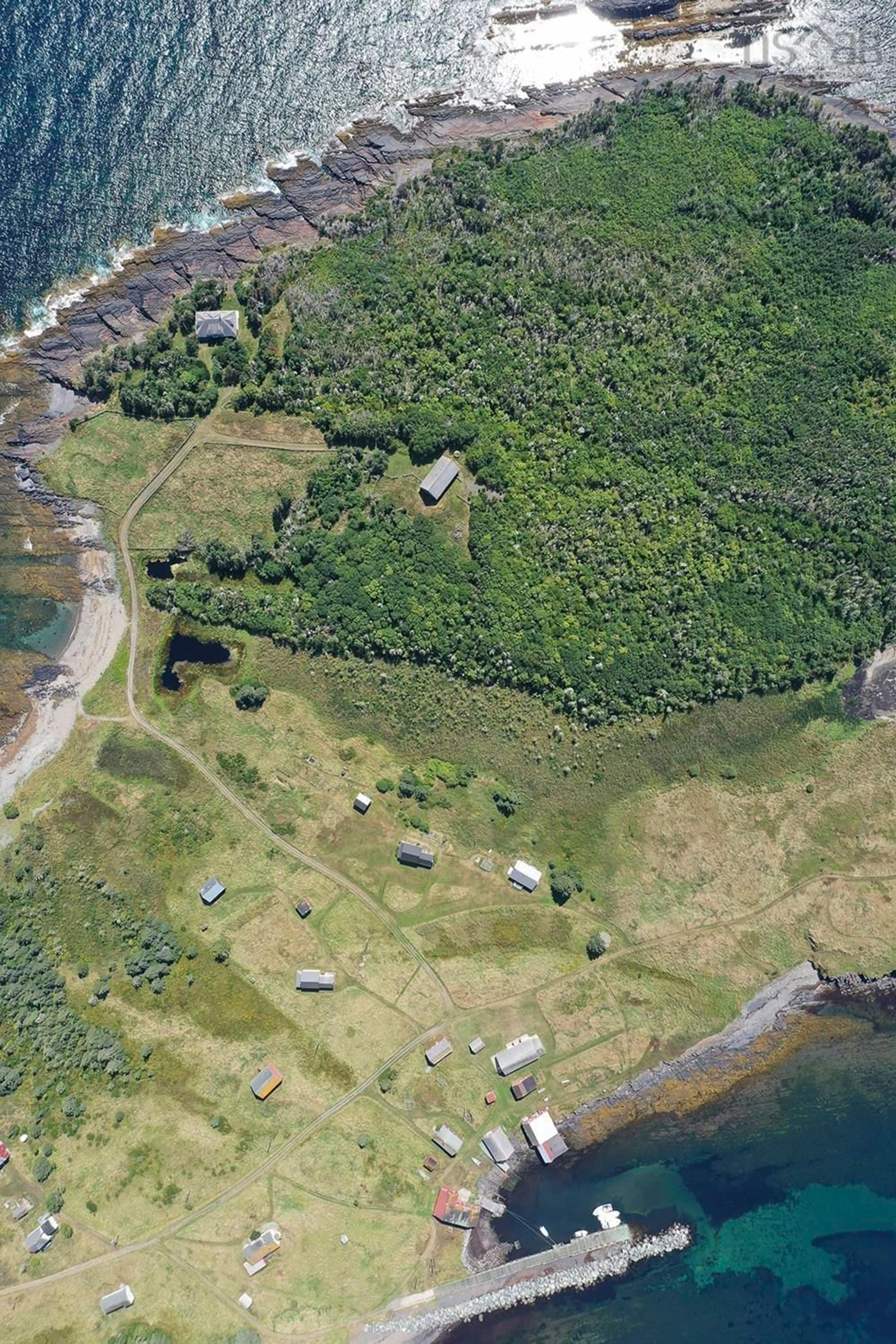A pic from outside/outdoor area/front of a property/back of a property/a pic from drone, water/lake/river/ocean view for 91 Ironbound Trail, East Ironbound Island Nova Scotia B0J 3G0