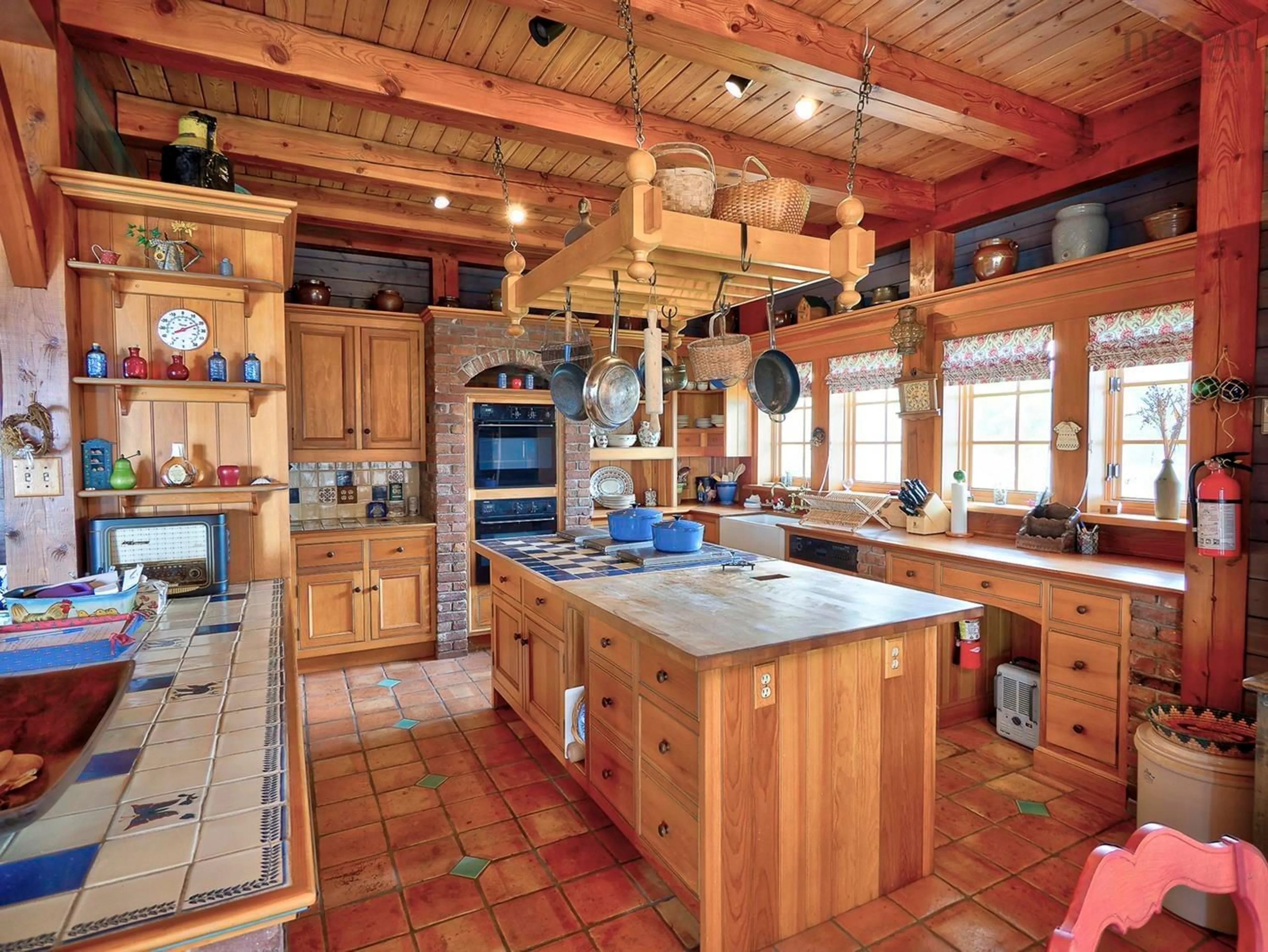 Rustic kitchen, ceramic/tile floor for 91 Ironbound Trail, East Ironbound Island Nova Scotia B0J 3G0
