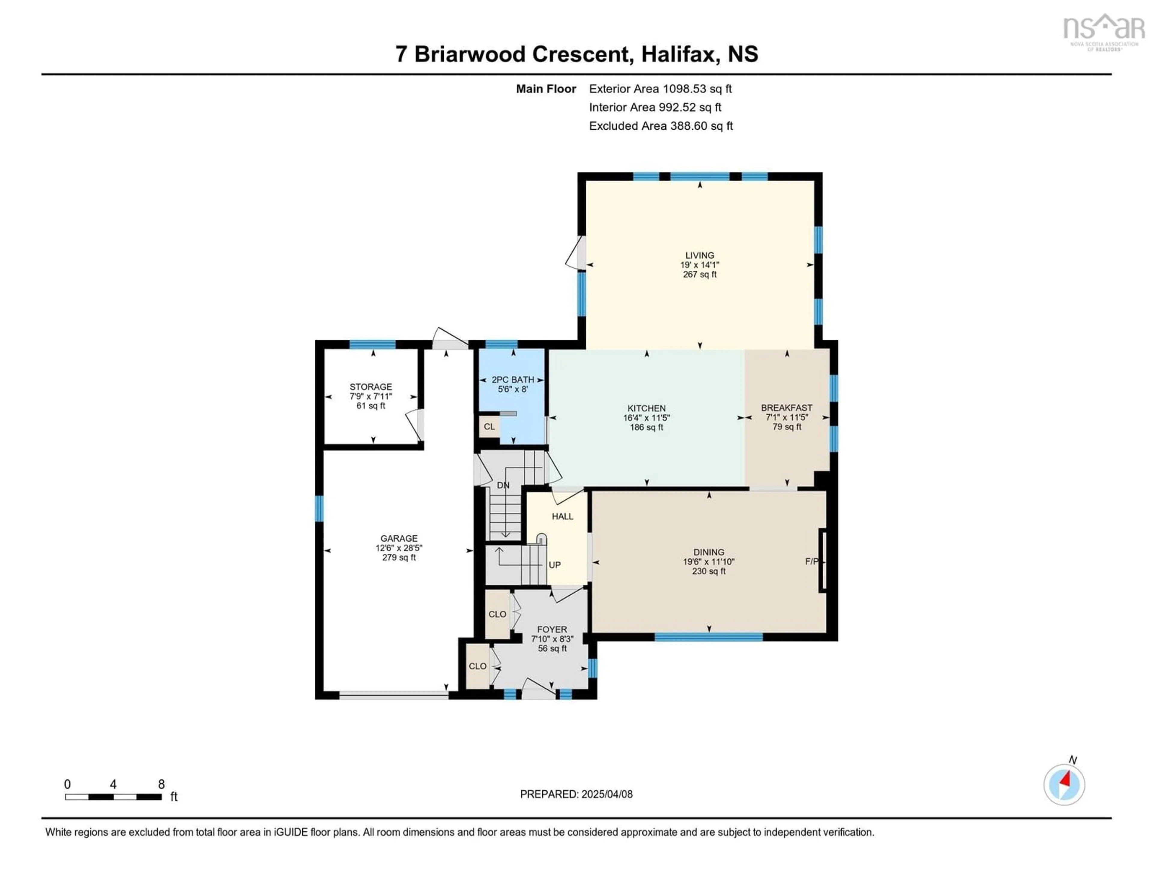 Floor plan for 7 Briarwood Crescent, Halifax Nova Scotia B3M 1P2
