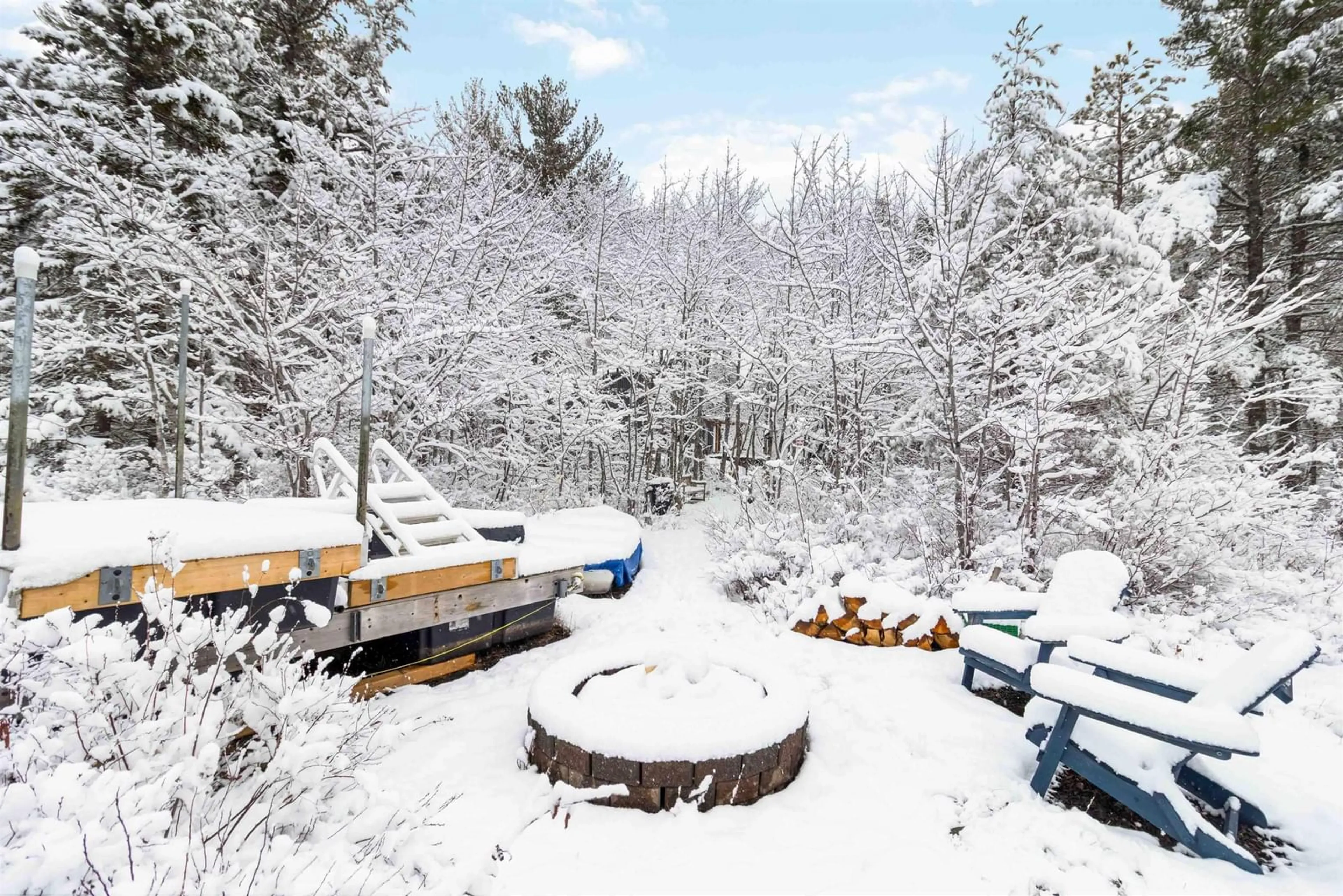 Patio, forest/trees view for 62 Western Point Lane #4, East Uniacke Nova Scotia B0N 1Z0
