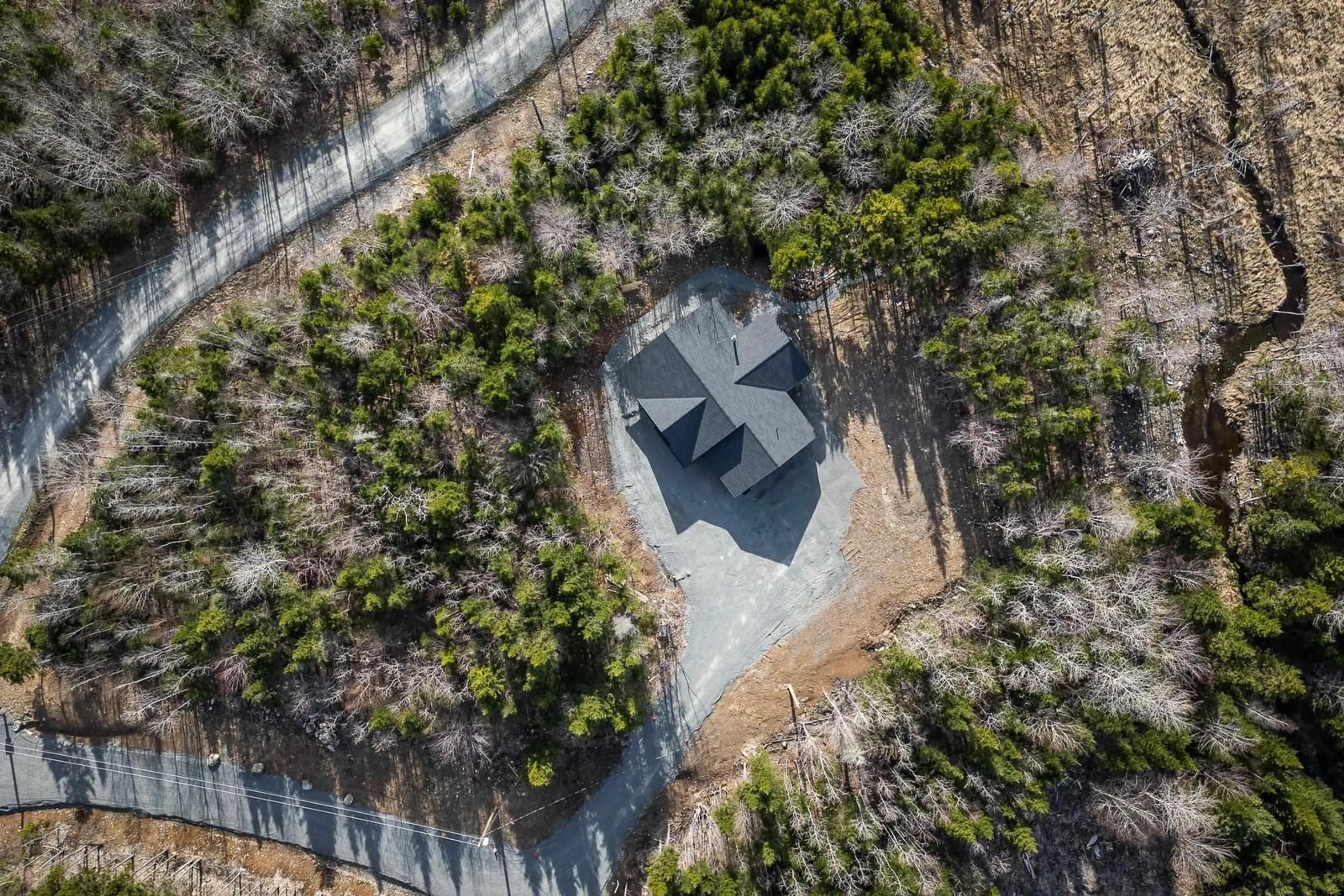 A pic from outside/outdoor area/front of a property/back of a property/a pic from drone, forest/trees view for 216 Bretton Woods Rd, Hillsvale Nova Scotia B0N 1Z0