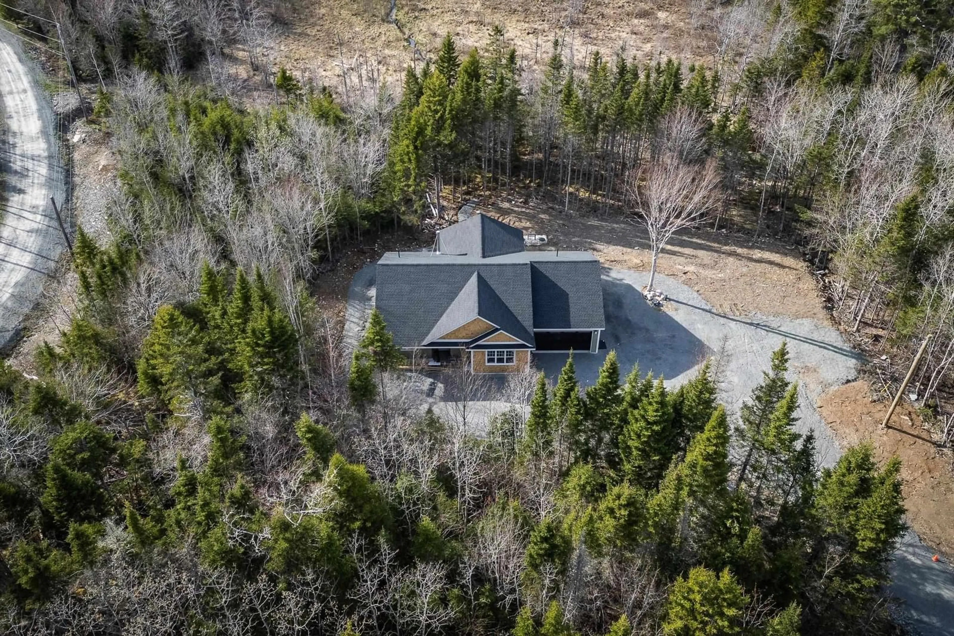 A pic from outside/outdoor area/front of a property/back of a property/a pic from drone, forest/trees view for 216 Bretton Woods Rd, Hillsvale Nova Scotia B0N 1Z0