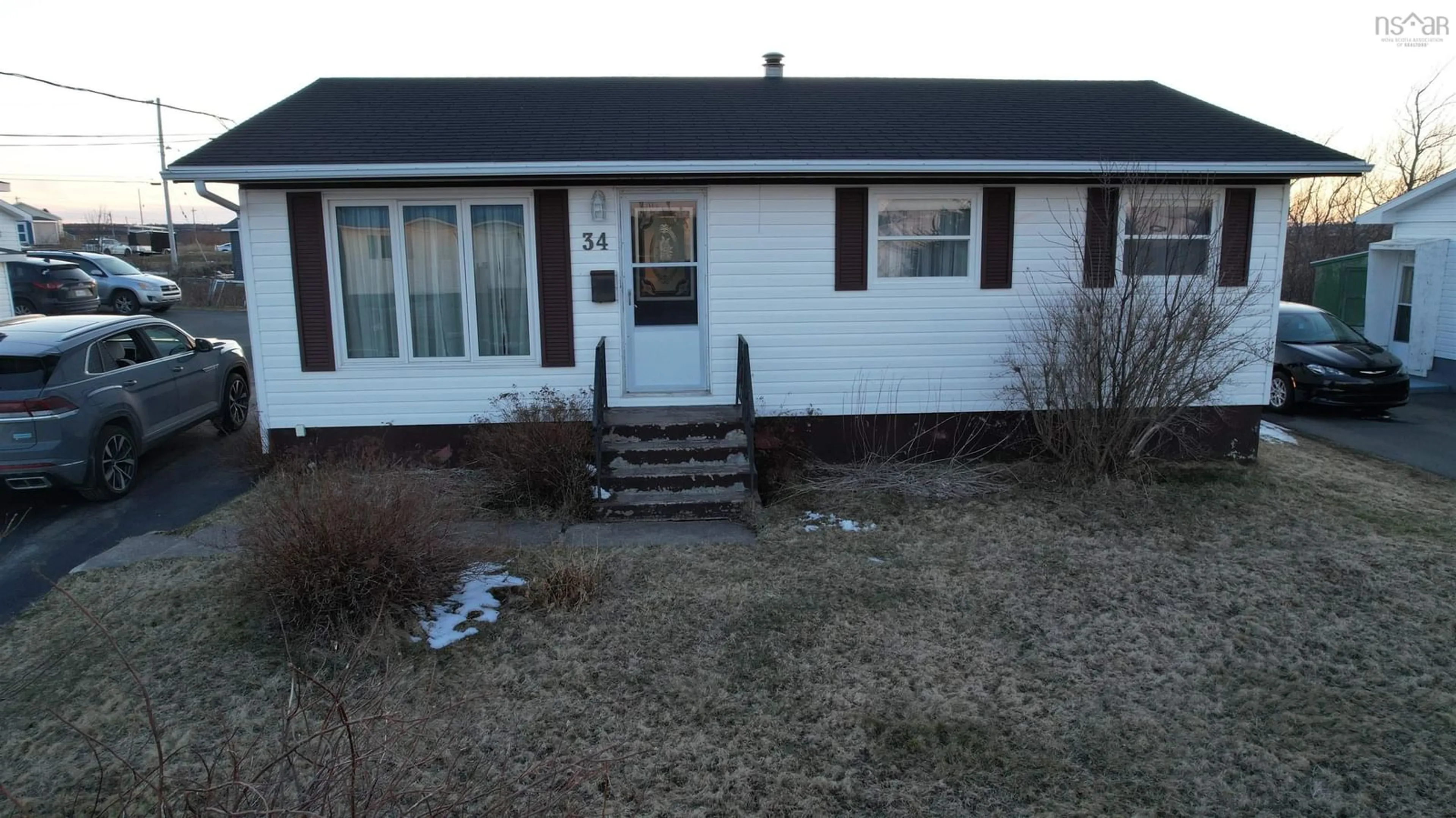 Home with vinyl exterior material, street for 34 Tanya Dr, Glace Bay Nova Scotia B1A 5Z8
