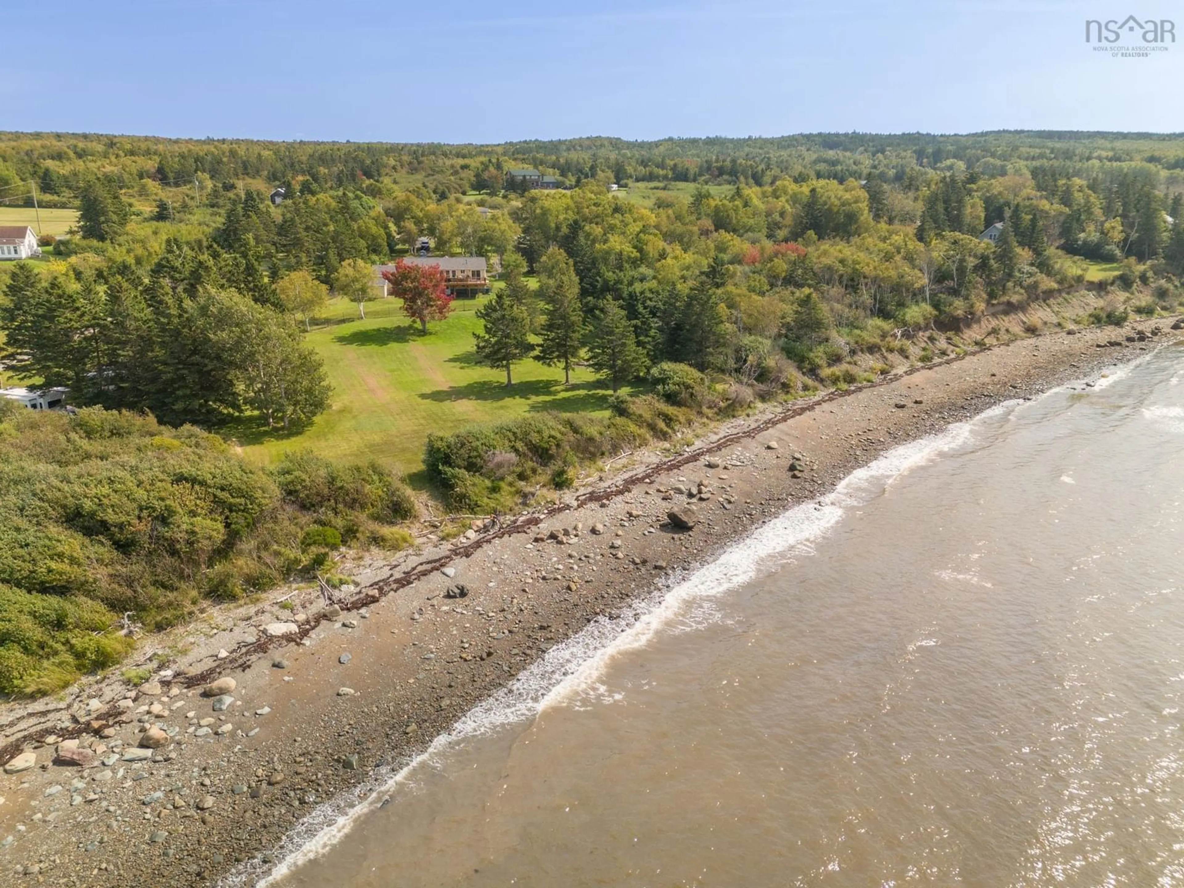 A pic from outside/outdoor area/front of a property/back of a property/a pic from drone, water/lake/river/ocean view for 8993 Highway 101, Brighton Nova Scotia B0V 1A0