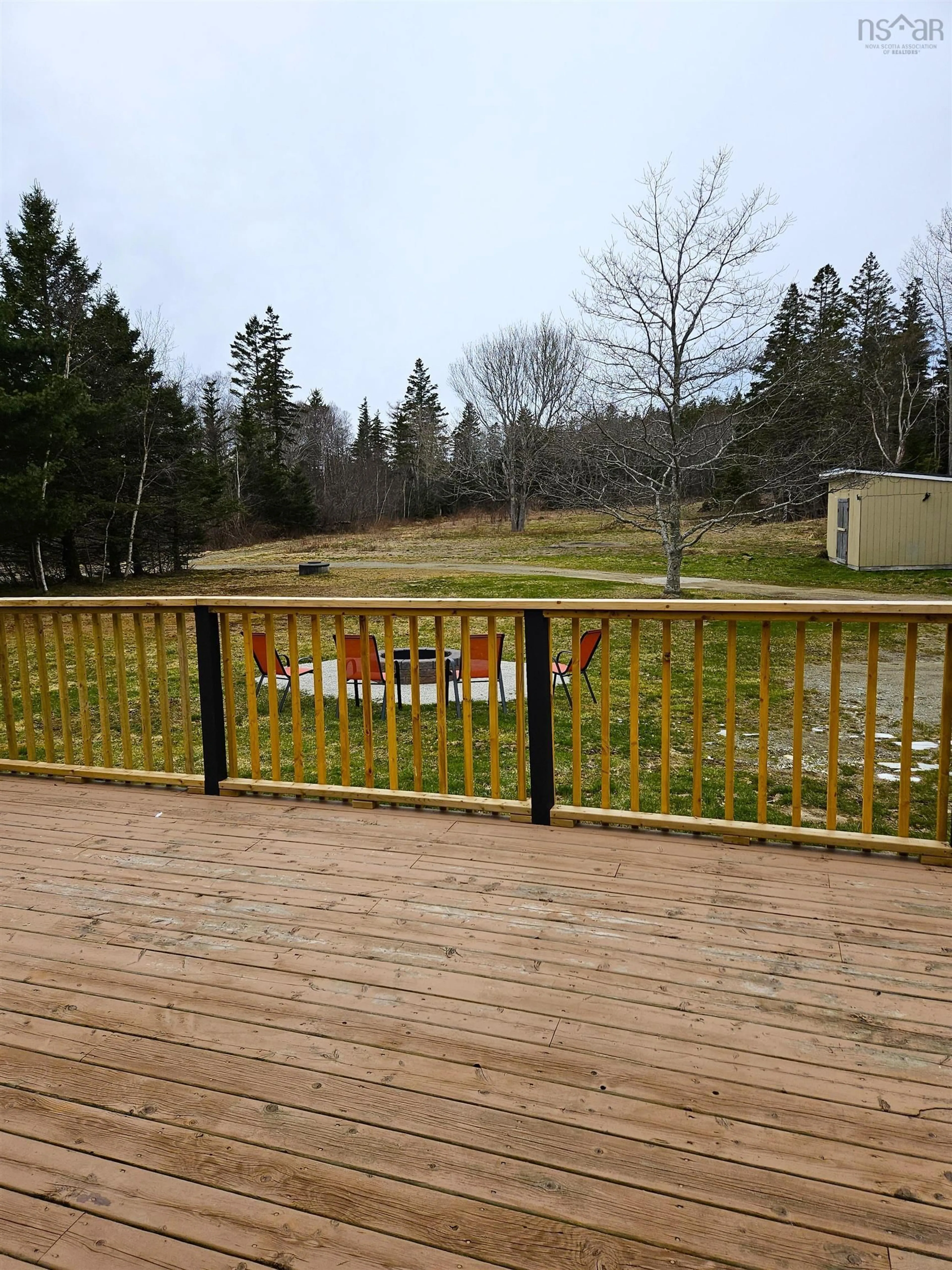 Patio, forest/trees view for 1135 Hectanooga Rd, Mayflower Nova Scotia B0W 2Y0