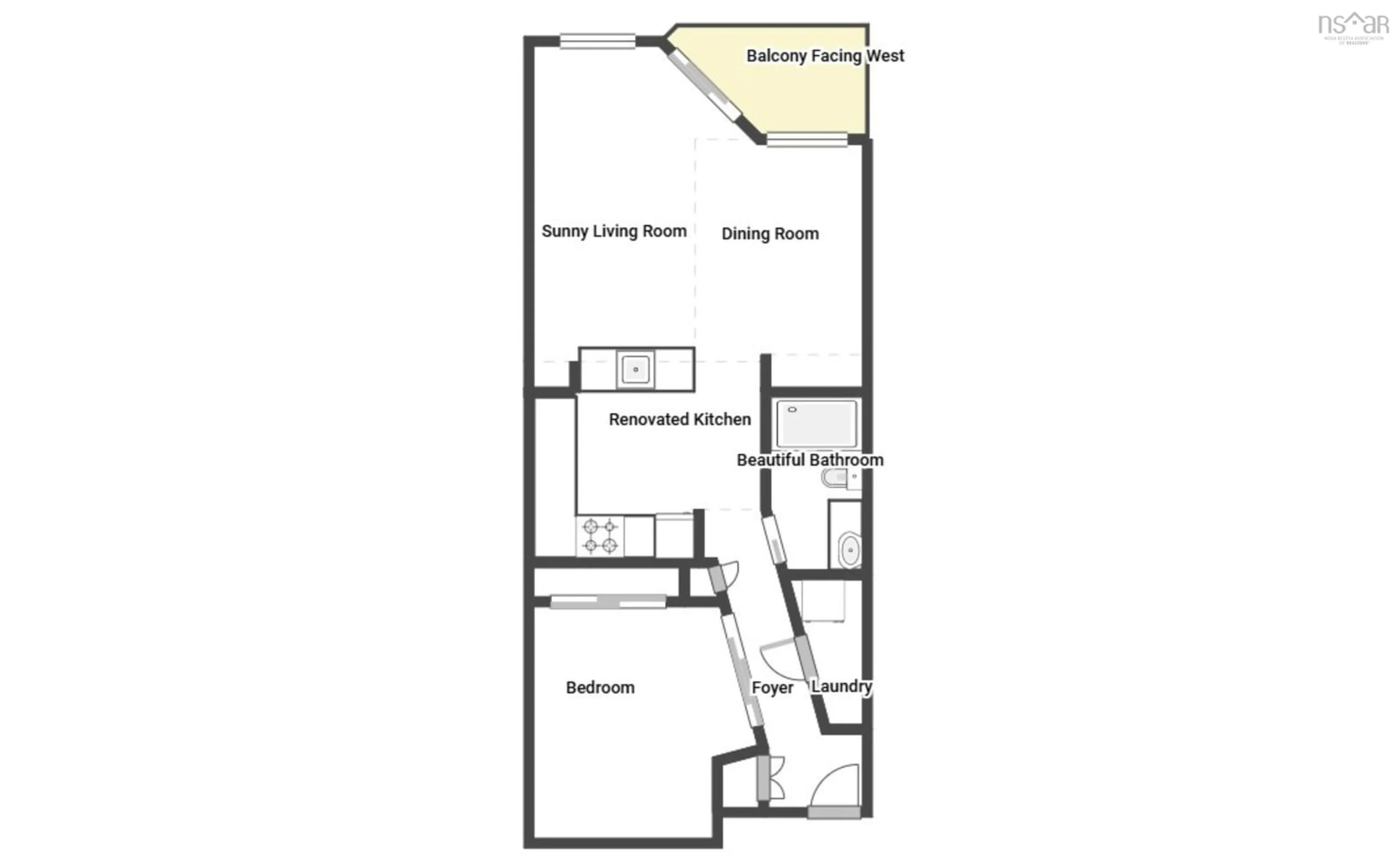 Floor plan for 5221 Nora Bernard St #513, Halifax Nova Scotia B3K 0B6
