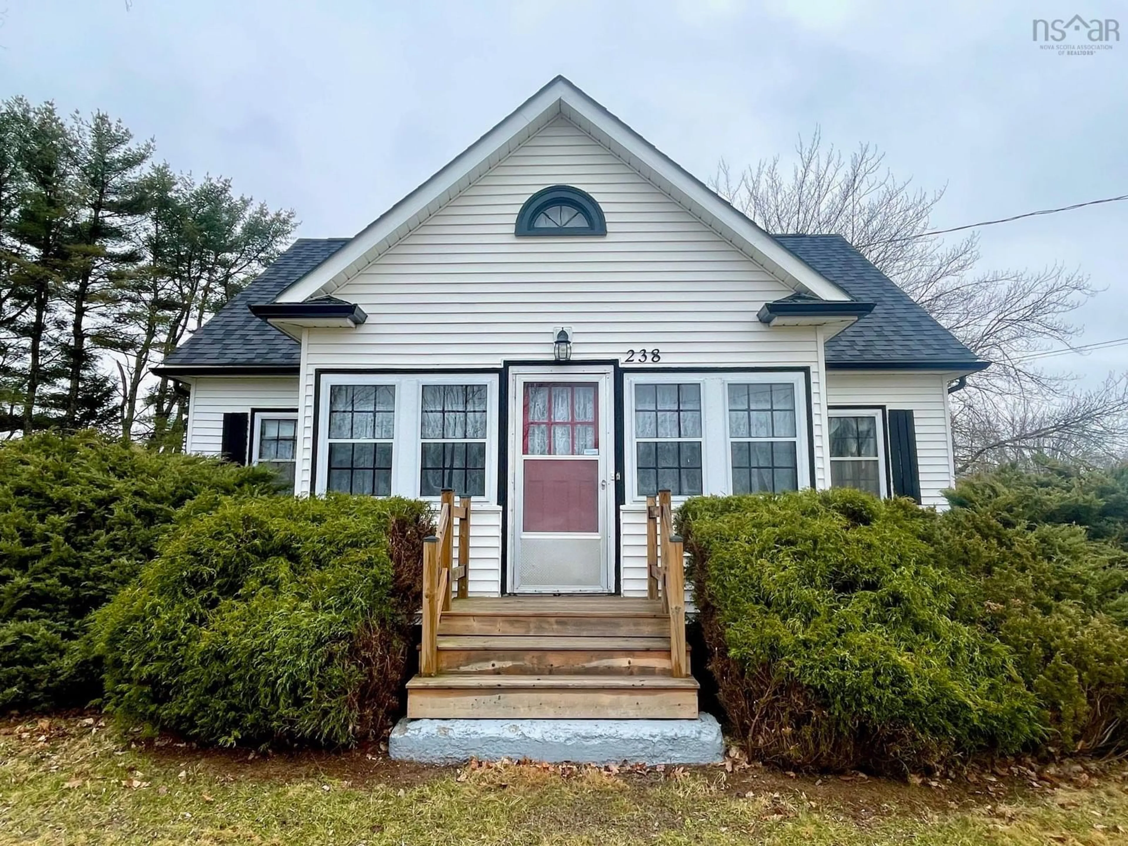 Home with vinyl exterior material, street for 238 Nichols Avenue, North Kentville Nova Scotia B4N 3V7
