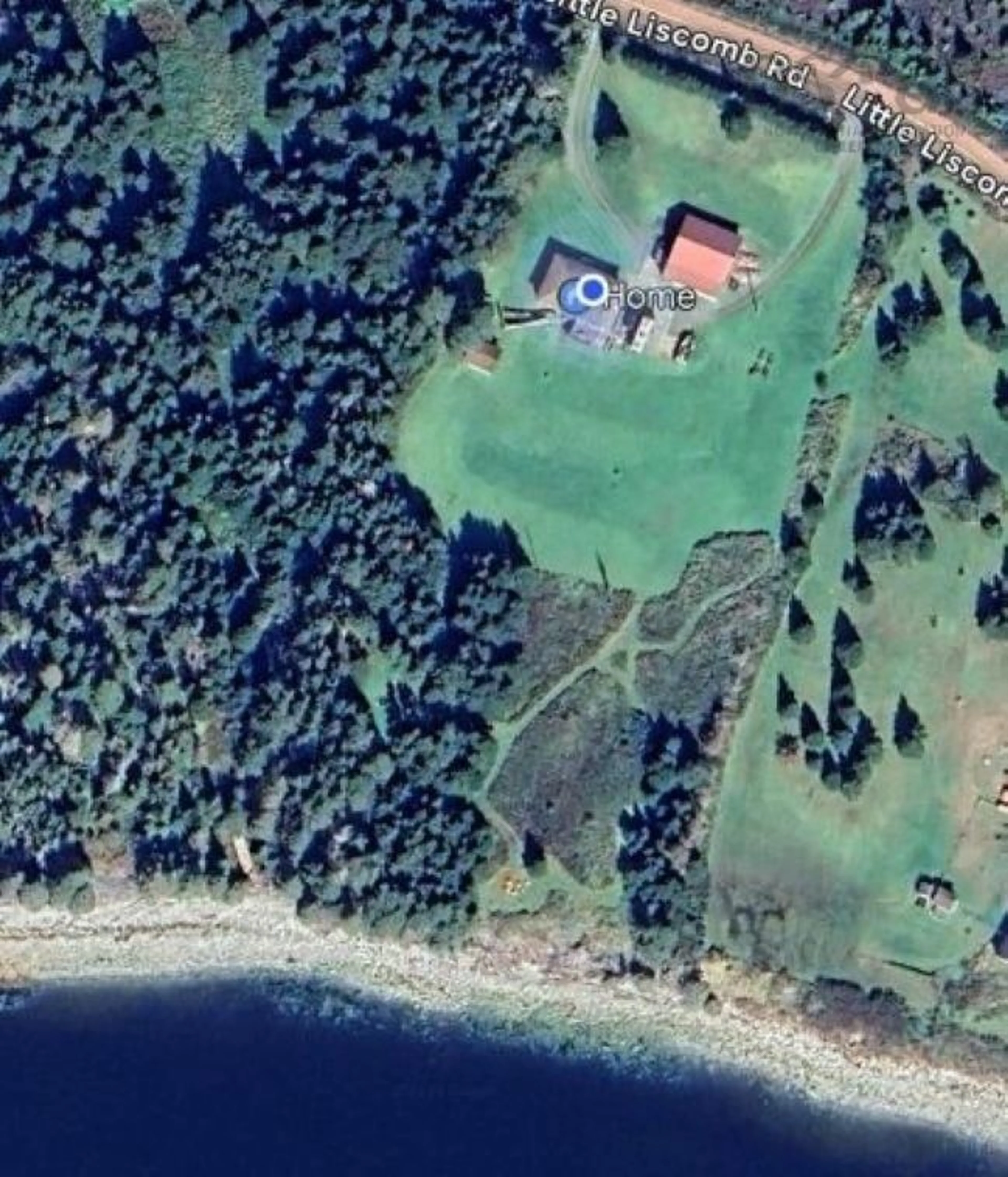 A pic from outside/outdoor area/front of a property/back of a property/a pic from drone, water/lake/river/ocean view for 610 Little Liscomb Road, Little Liscomb, Little Liscomb Nova Scotia B0J 2A0