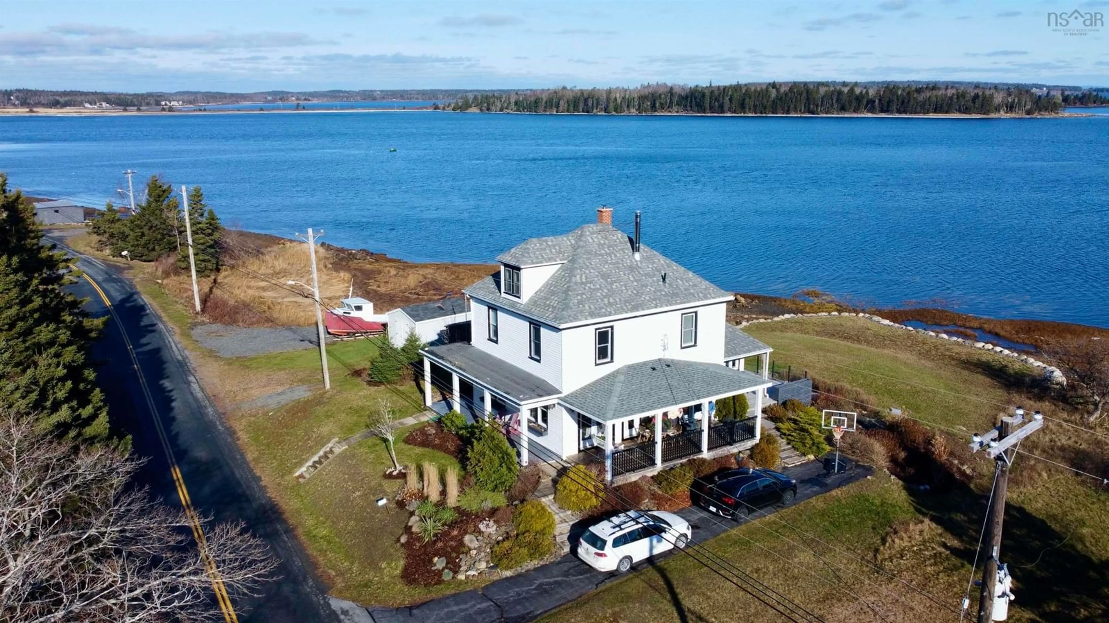 A pic from outside/outdoor area/front of a property/back of a property/a pic from drone, water/lake/river/ocean view for 383 Kingsburg Rd, Lower Rose Bay Nova Scotia B0J 2X0