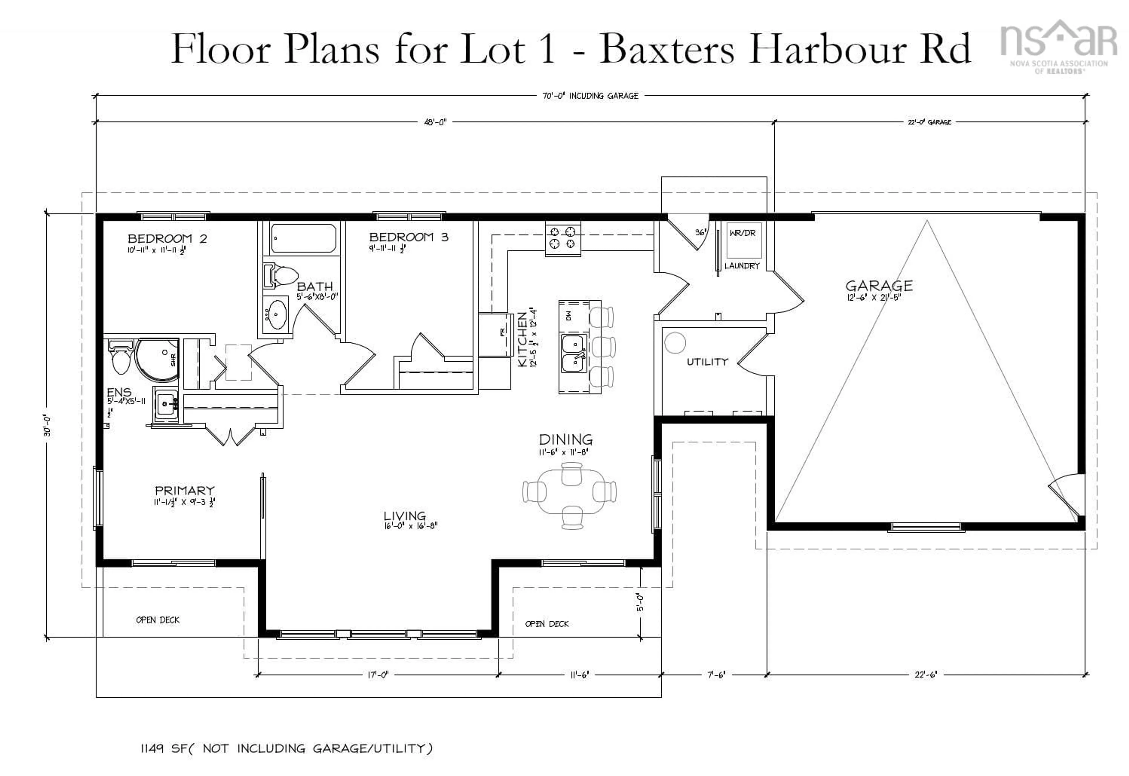 Floor plan for Lot 1 Baxters Harbour Road, Baxters Harbour Nova Scotia B0P 1H0
