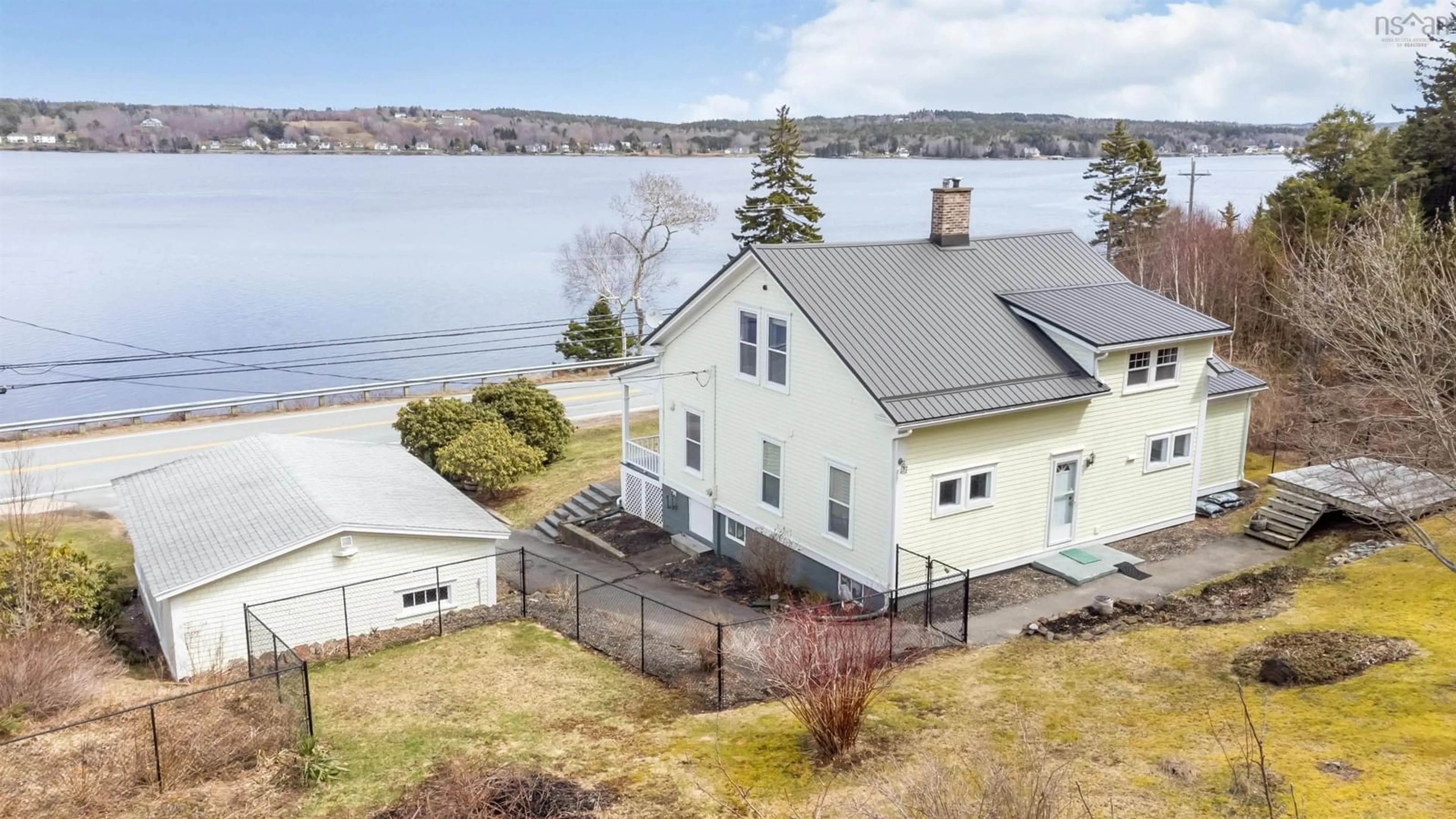 A pic from outside/outdoor area/front of a property/back of a property/a pic from drone, water/lake/river/ocean view for 3062 Highway 331, Pentz Nova Scotia B0R 1G0