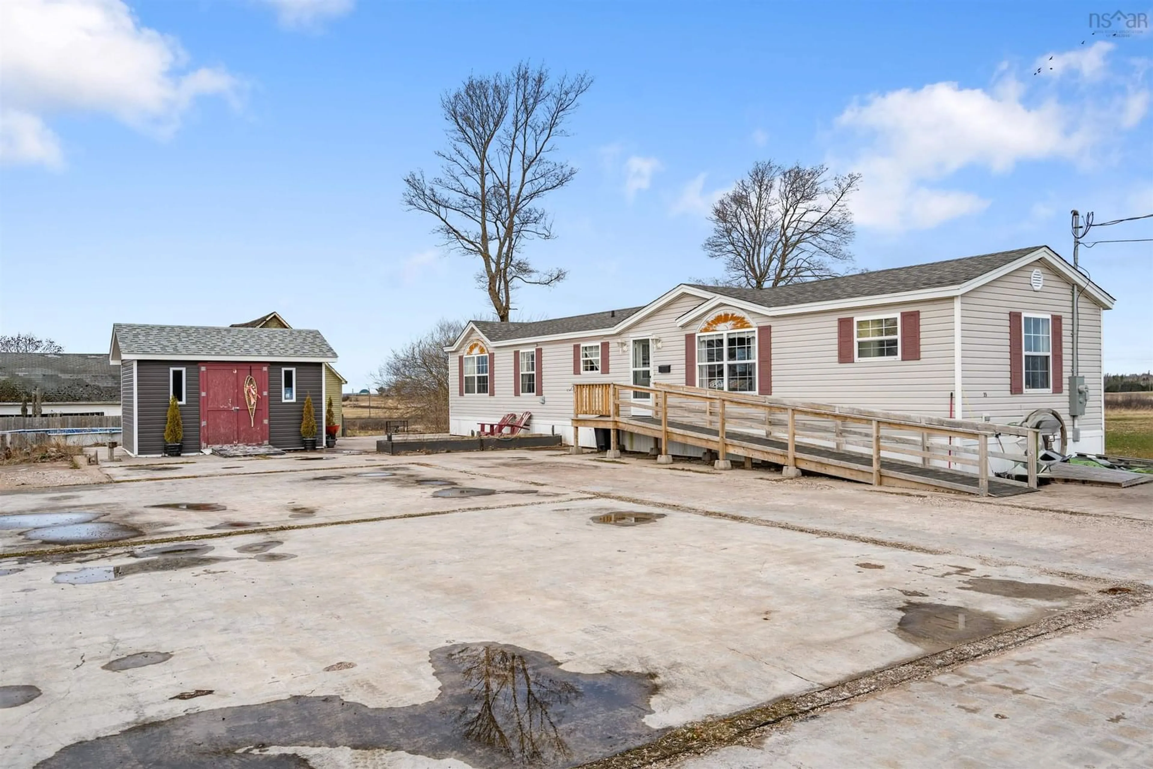 A pic from outside/outdoor area/front of a property/back of a property/a pic from drone, street for 4293 Highway 302, Nappan Nova Scotia B0L 1C0