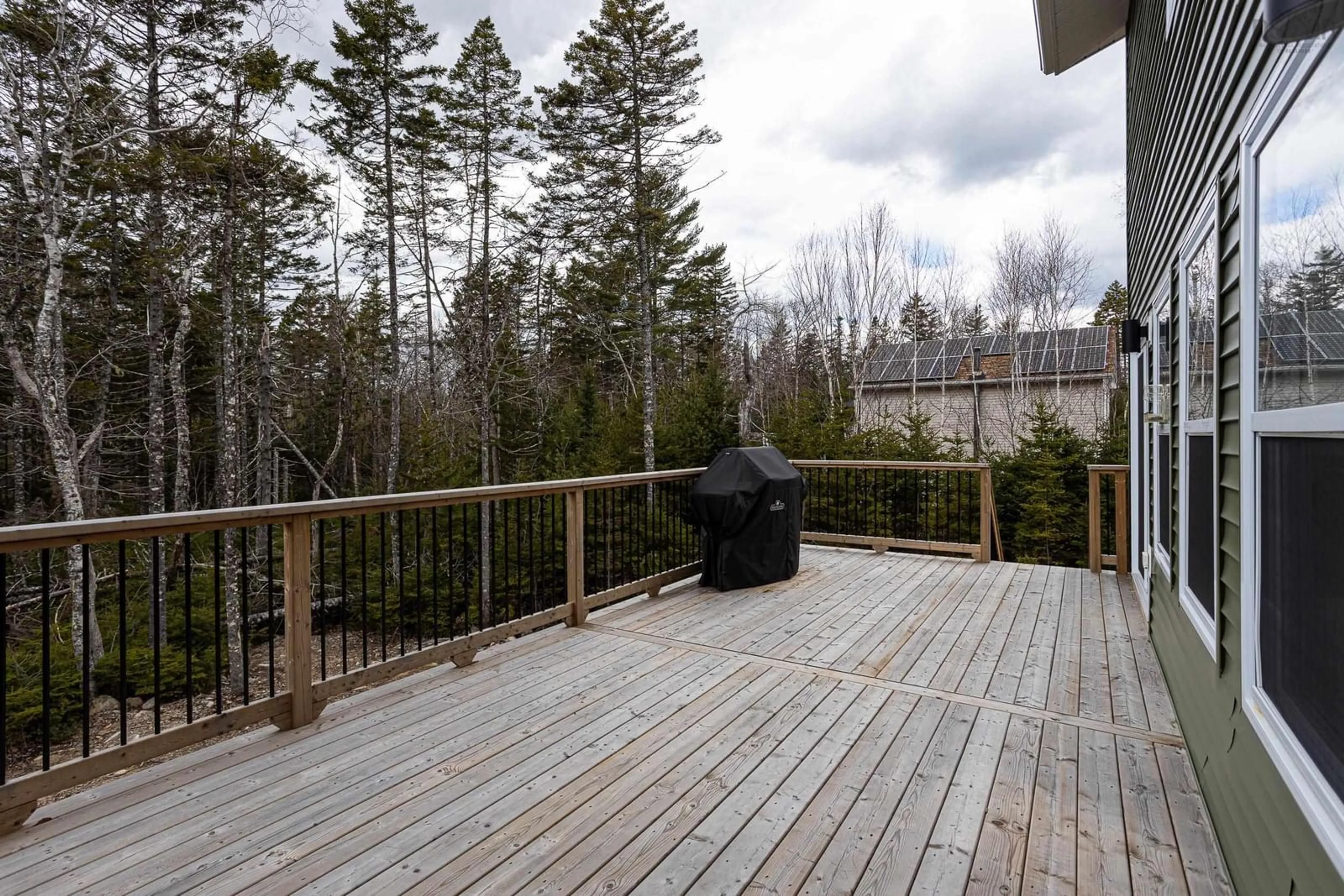 Patio, forest/trees view for 70 Langille Estates Dr, Hubbards Nova Scotia B0J 1T0