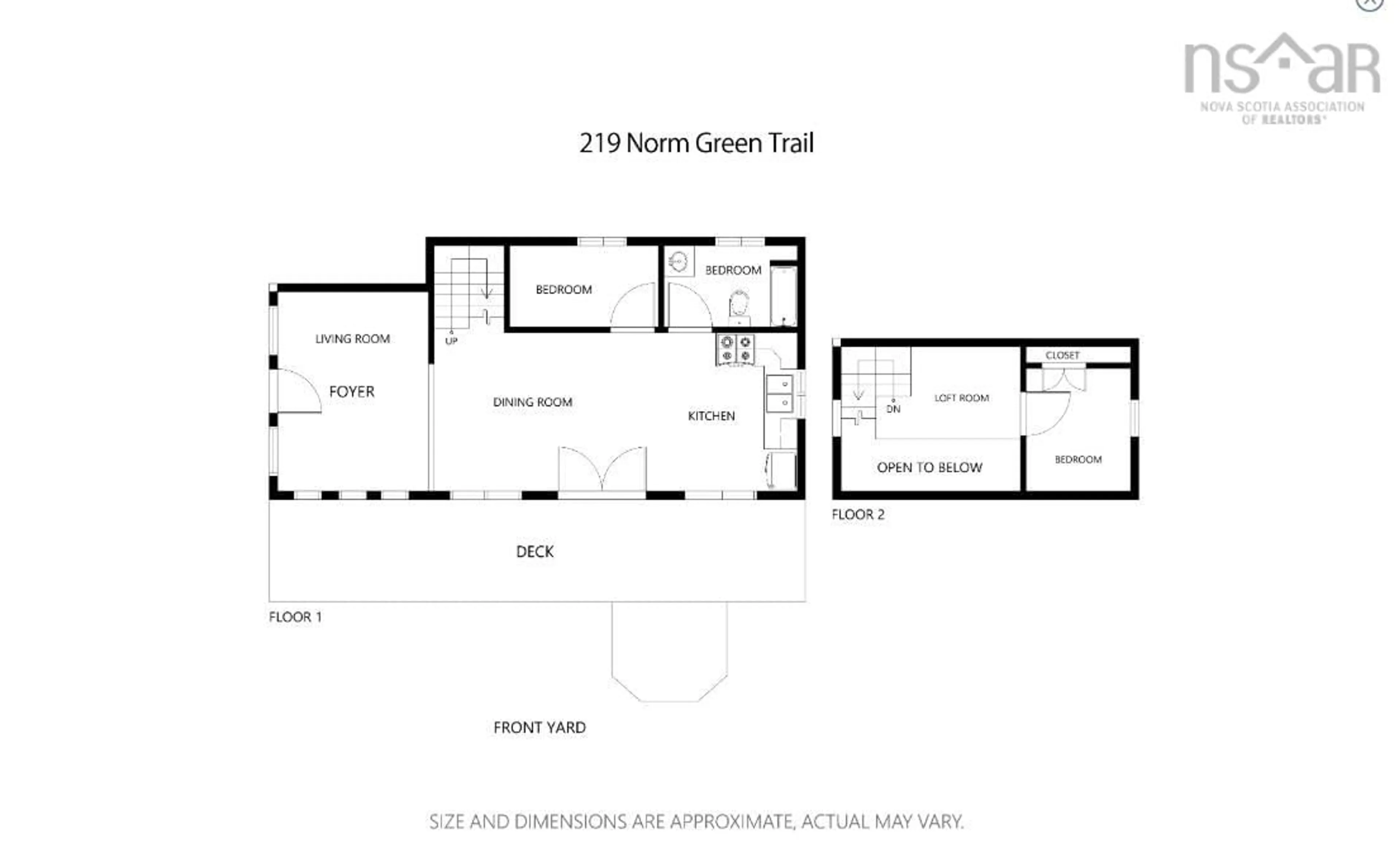 Floor plan for 219 Norm Greene Trail, Port Howe Nova Scotia B0K 1K0
