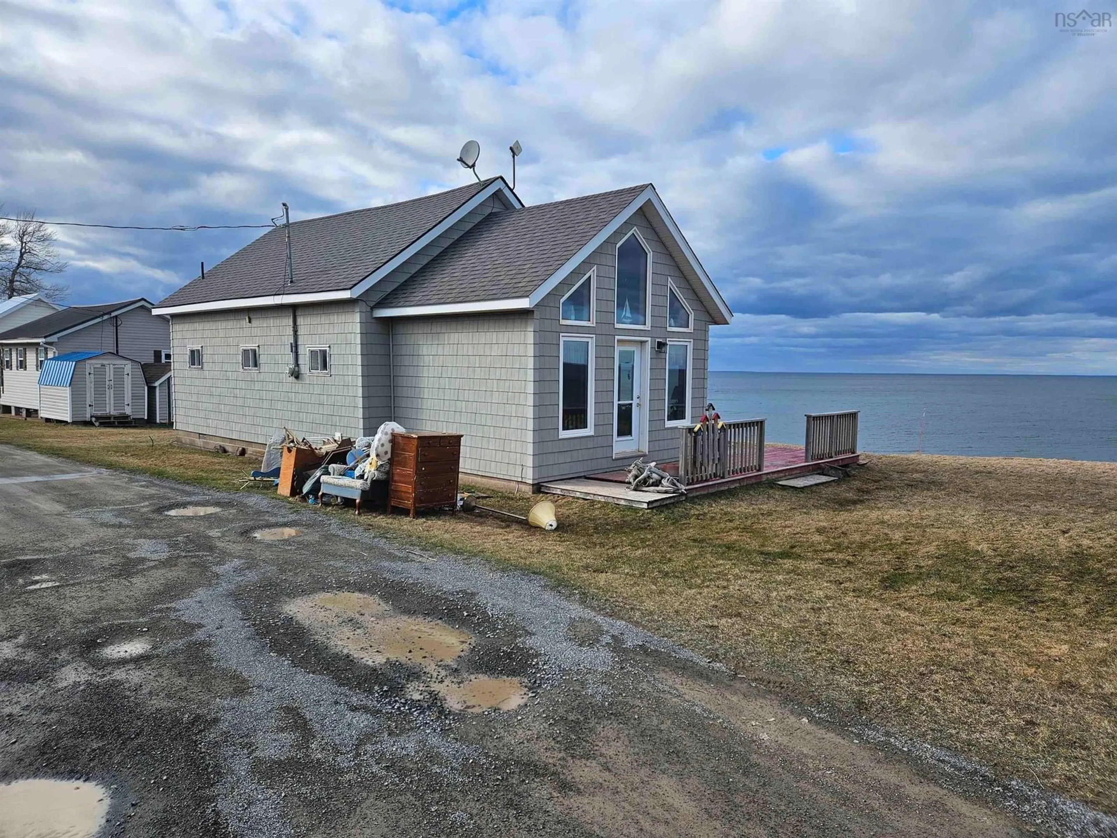 A pic from outside/outdoor area/front of a property/back of a property/a pic from drone, water/lake/river/ocean view for 219 Norm Greene Trail, Port Howe Nova Scotia B0K 1K0