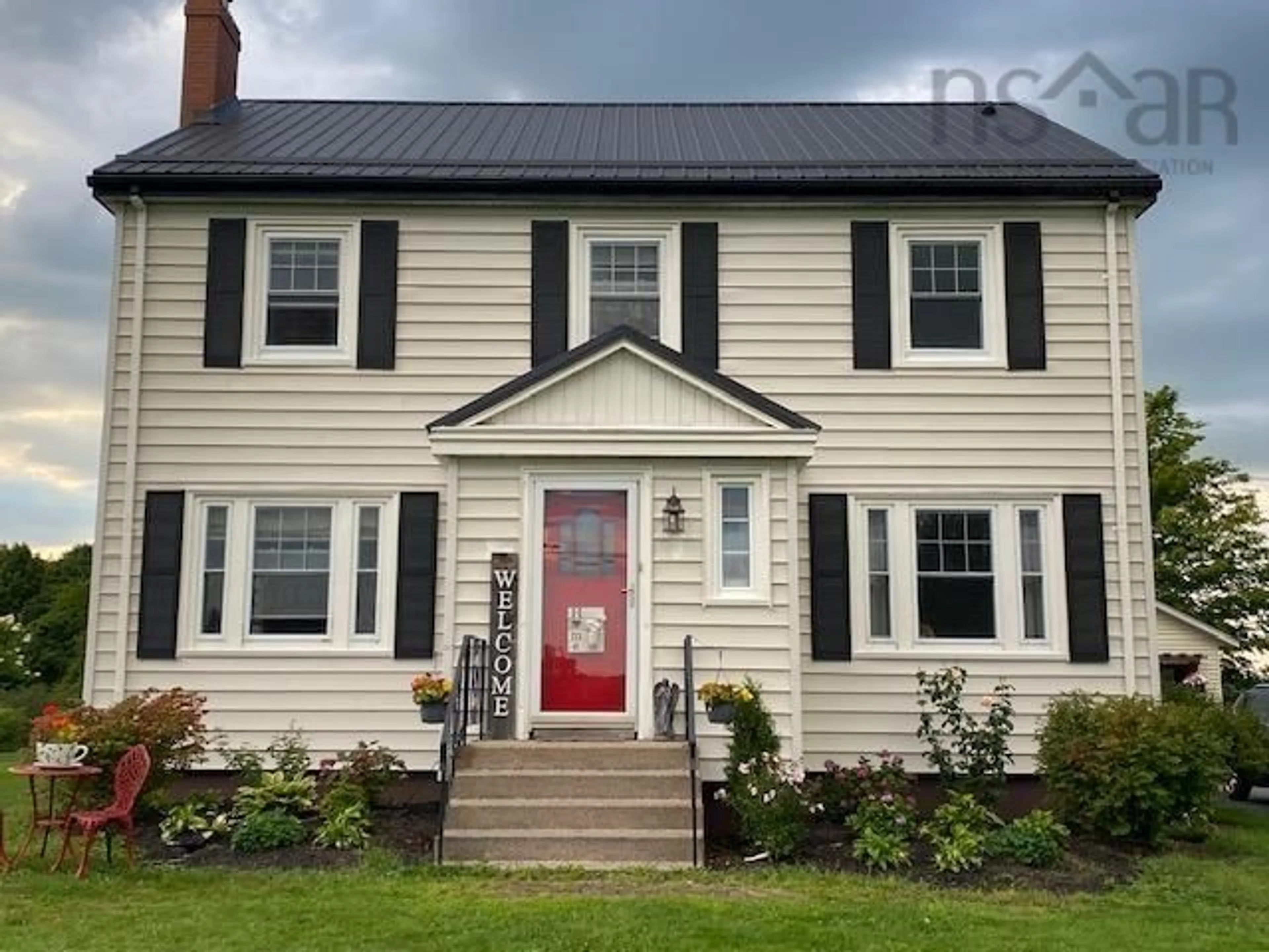 Home with vinyl exterior material, street for 1401 Barss Corner Rd, Barss Corner Nova Scotia B0R 1A0