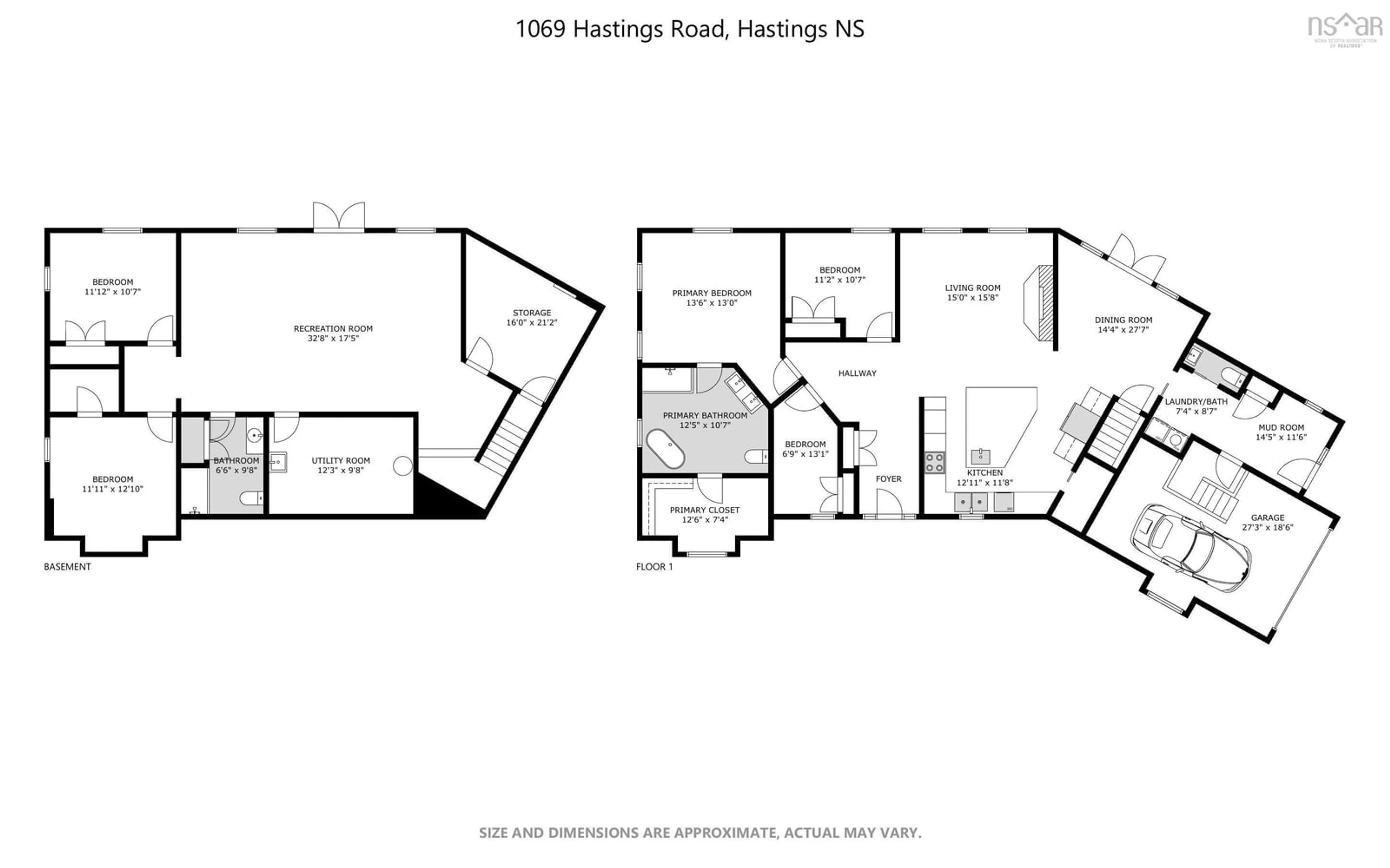 Floor plan for 1069 Hastings Rd, Hastings Nova Scotia B4H 3Y3