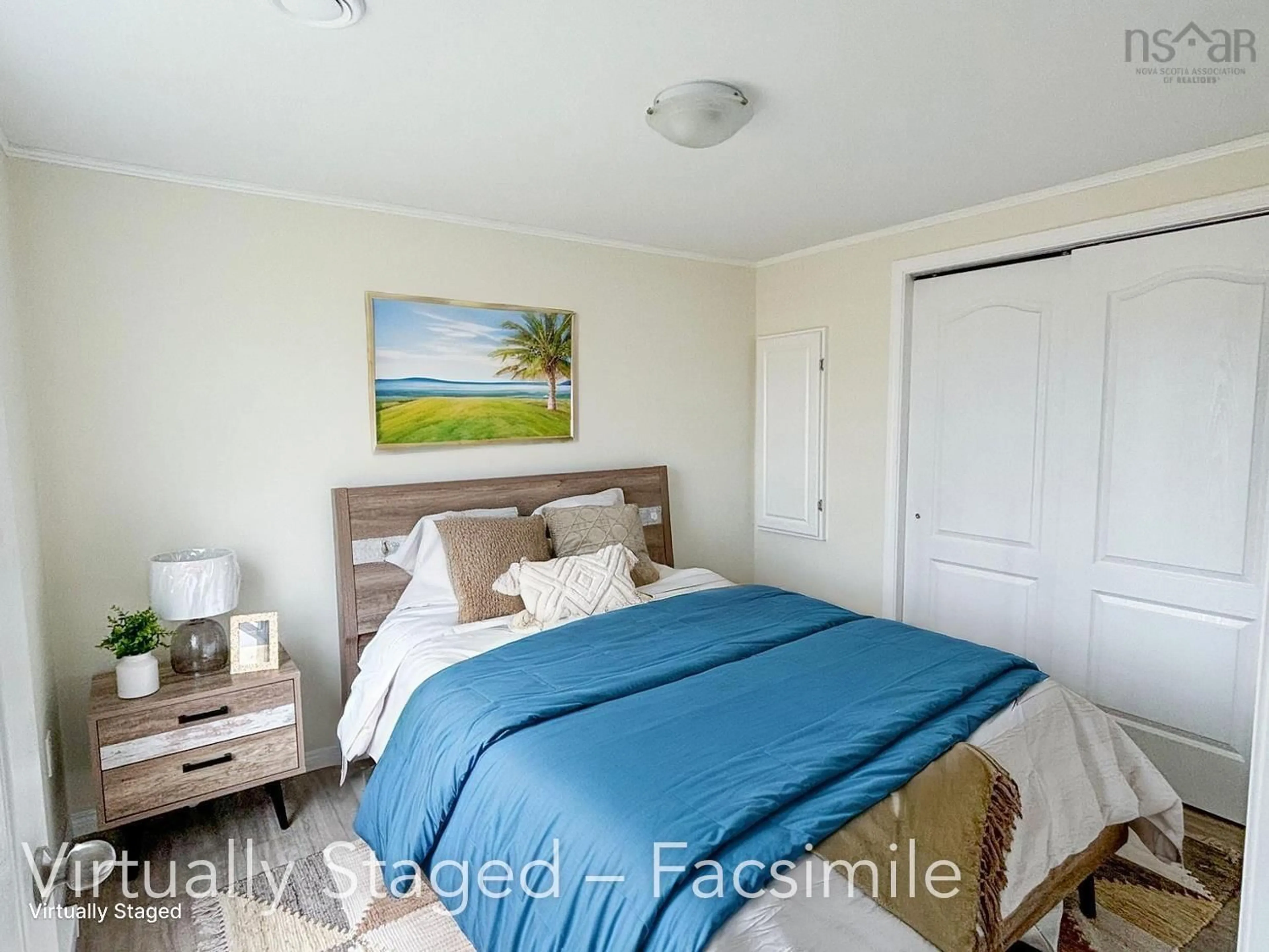 Bedroom with bed, wood/laminate floor for Station Rd, Londonderry Station Nova Scotia B0M 1G0