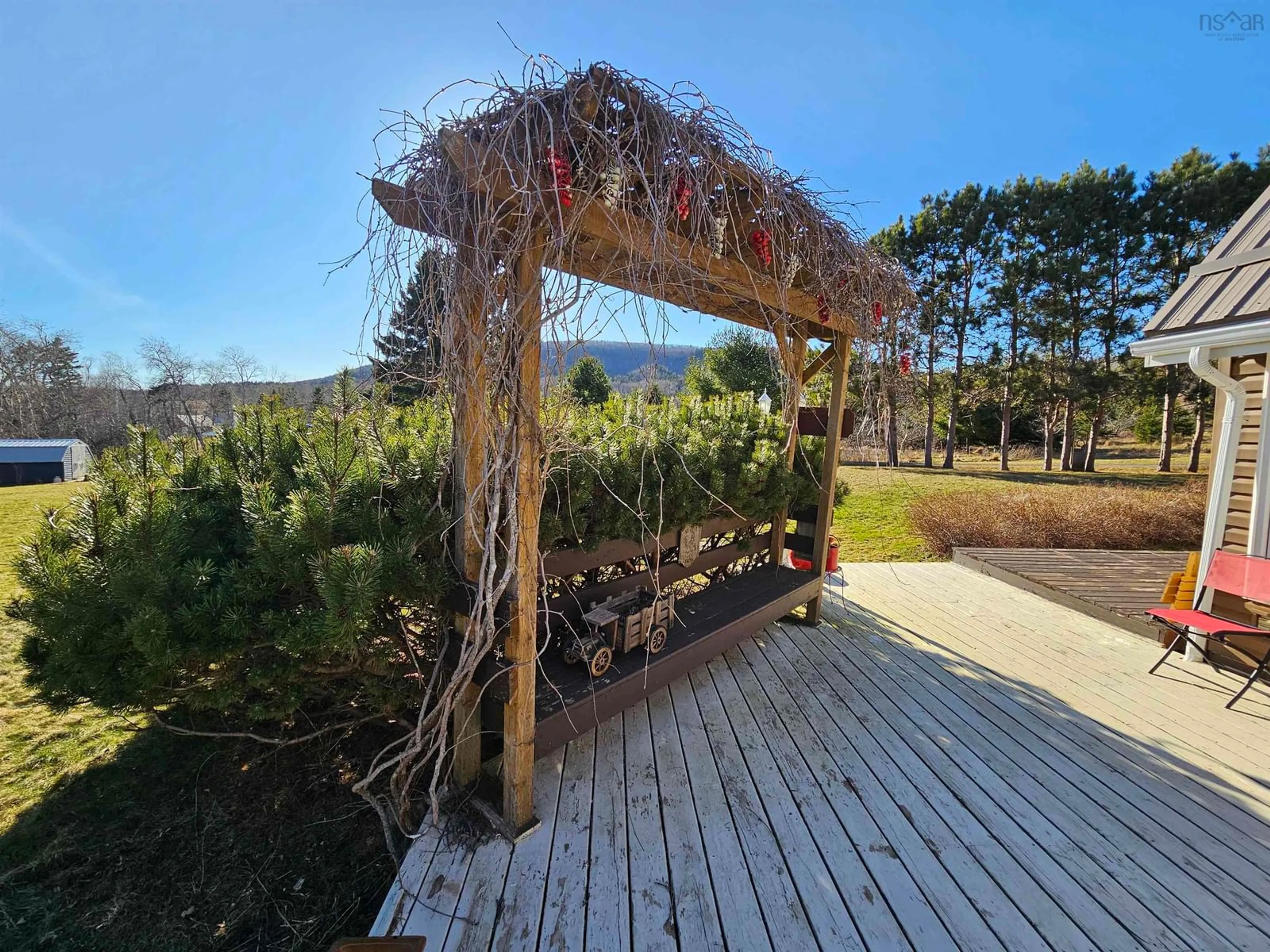 Patio, forest/trees view for 19 Roland Faulkner Loop, Lower Economy Nova Scotia B0M 1J0