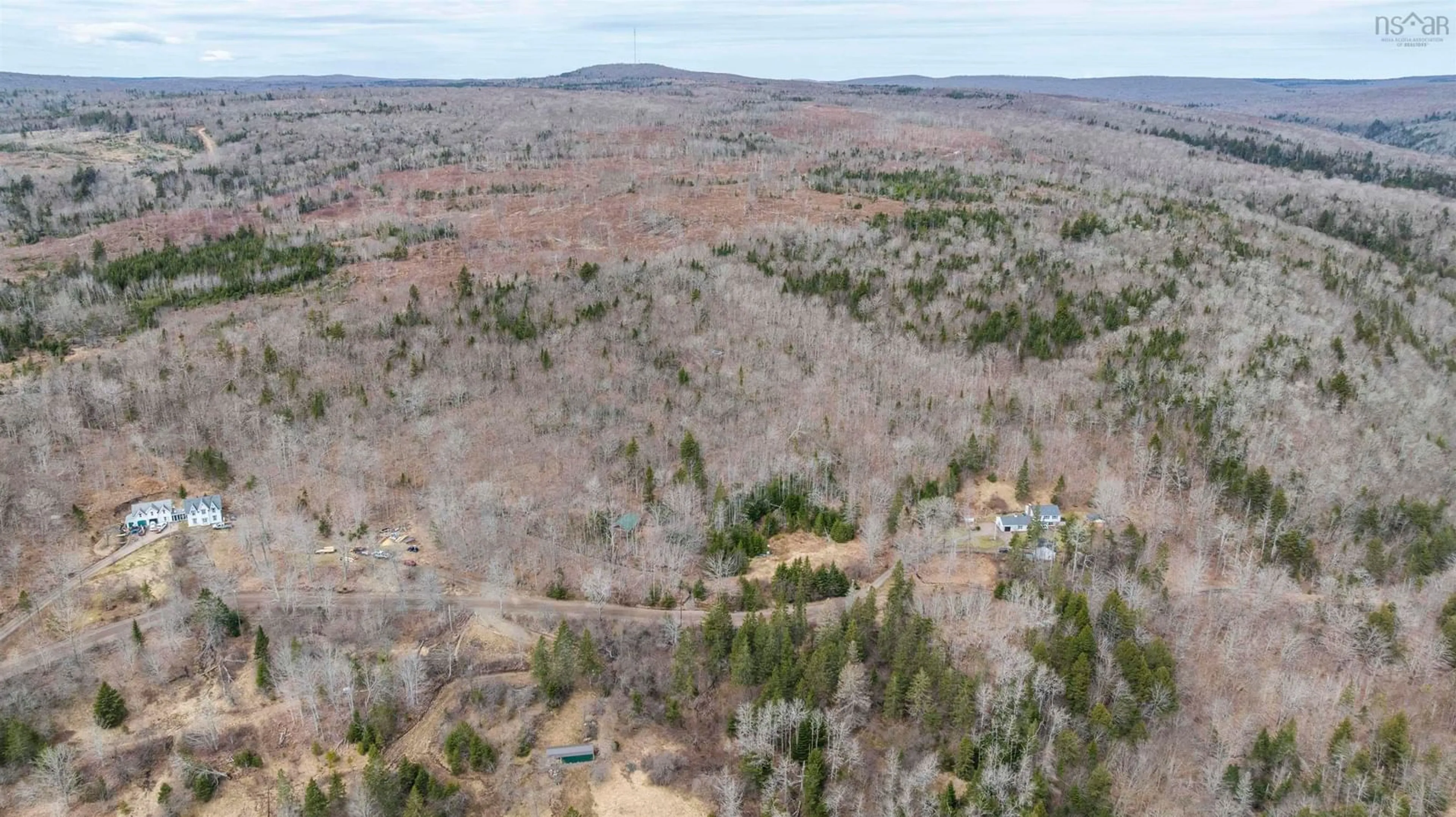 A pic from outside/outdoor area/front of a property/back of a property/a pic from drone, forest/trees view for 459 Upper Rd, Londonderry Nova Scotia B0M 1G0