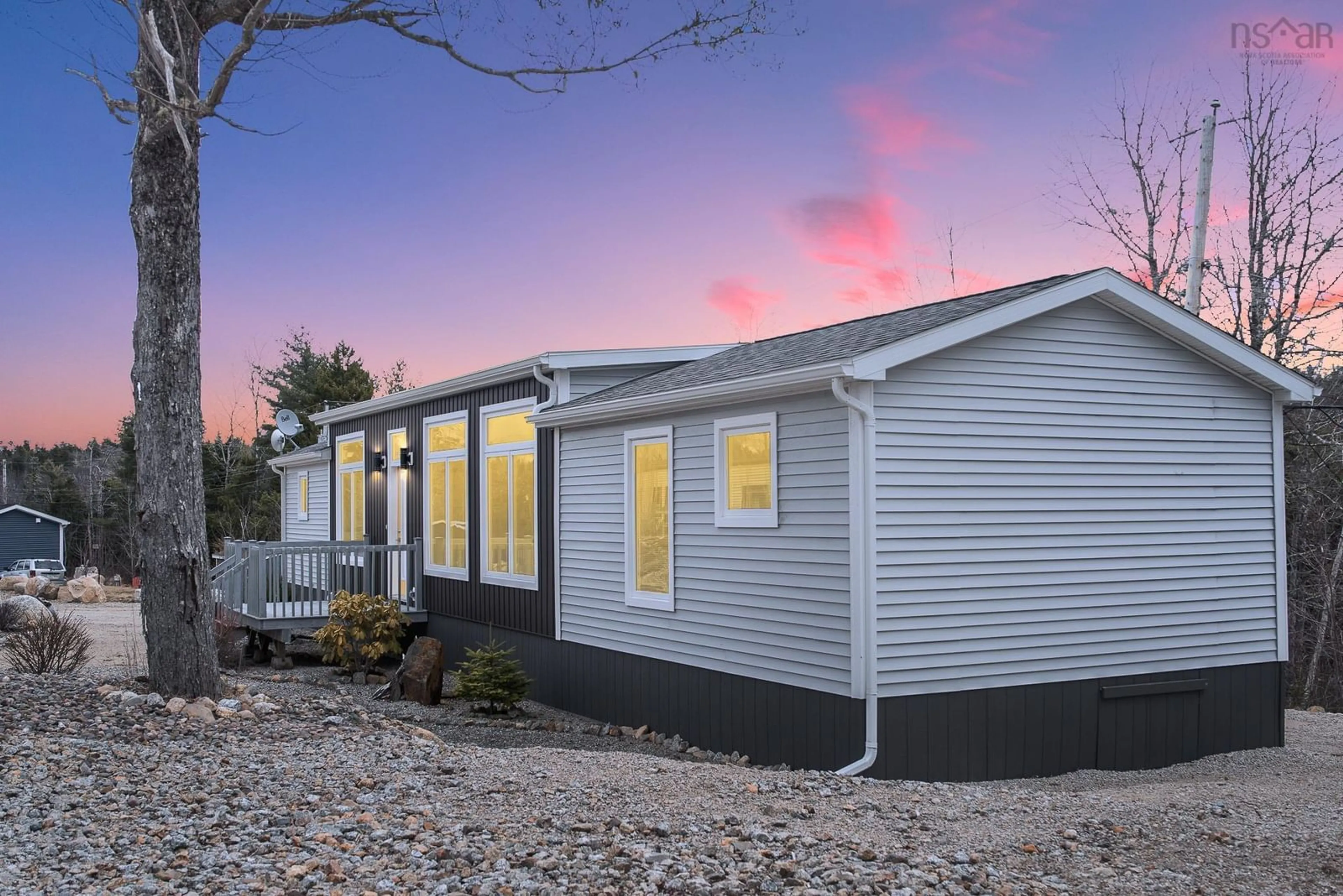 Home with vinyl exterior material, street for 113 Apple Tree Dr, Windsor Road Nova Scotia B0J 1J0