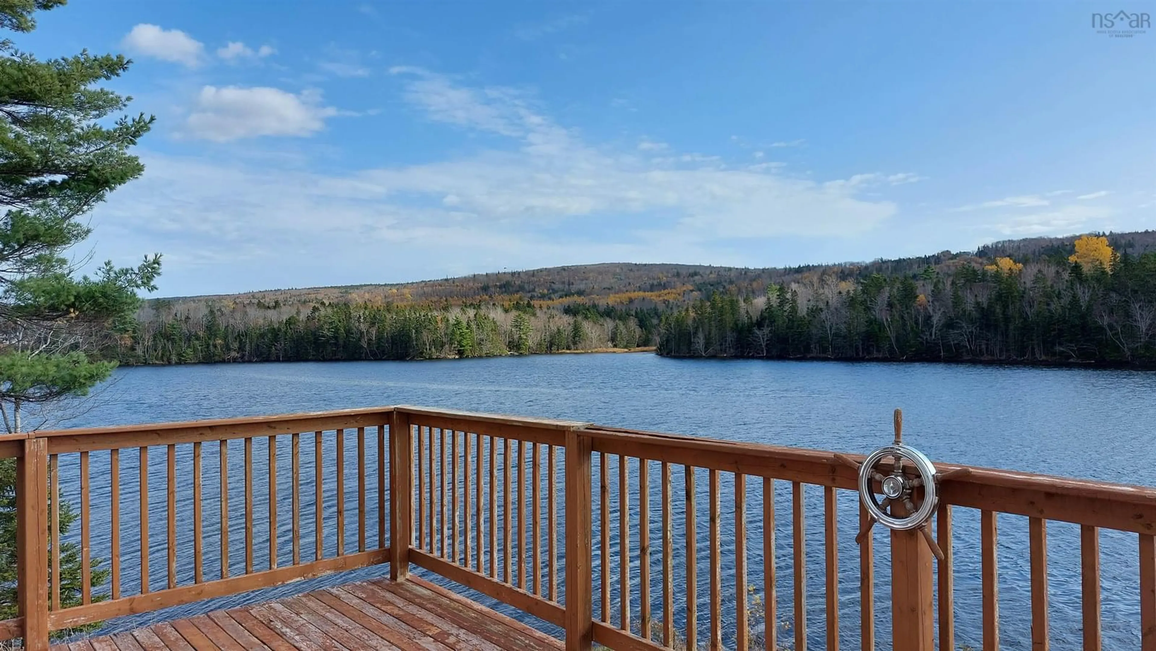 Patio, water/lake/river/ocean view for 44 Old Black River Rd, Dundee Nova Scotia B0E 3K0