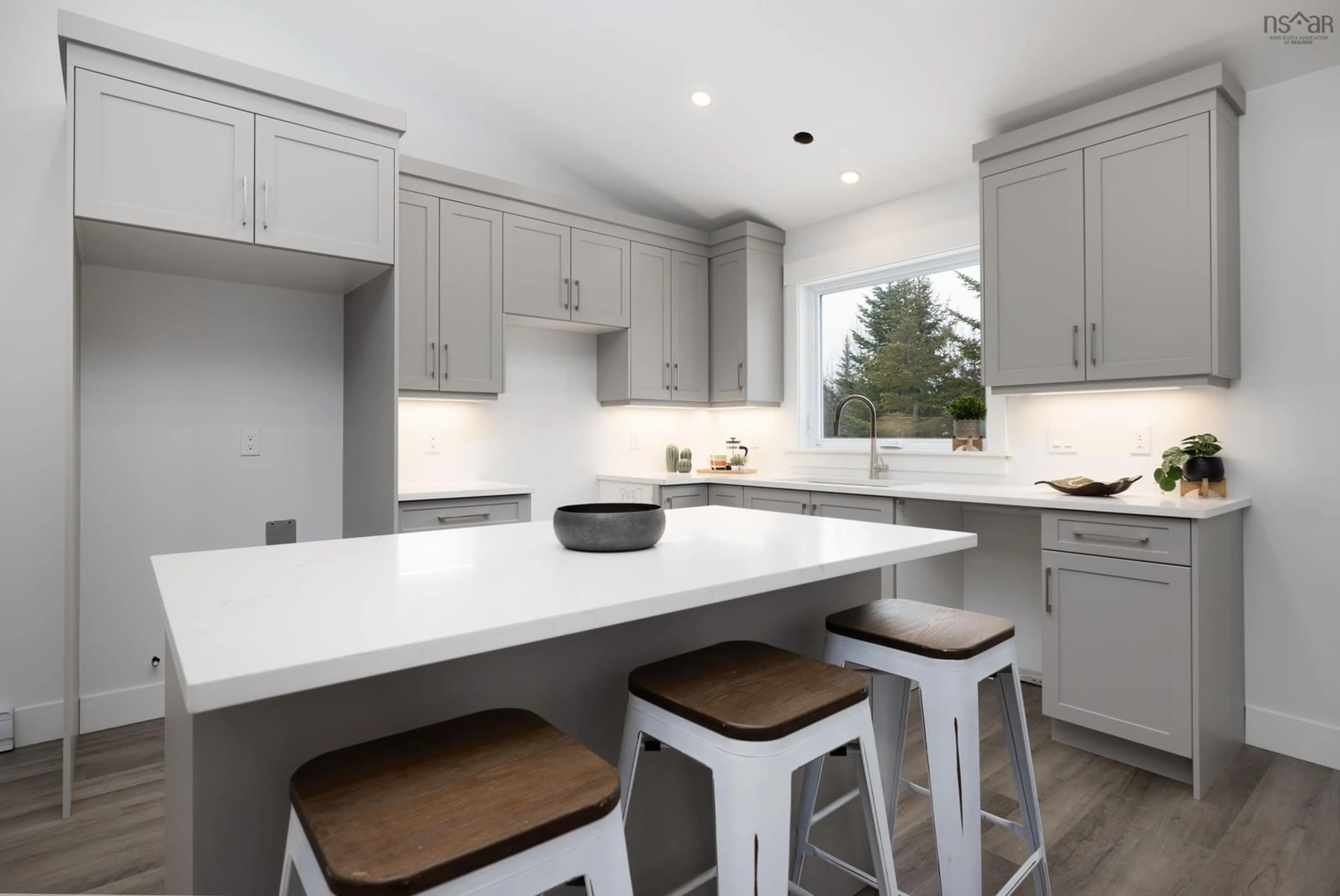 Contemporary kitchen, ceramic/tile floor for 47 Theresa Crt, Lake Echo Nova Scotia B3E 1B1