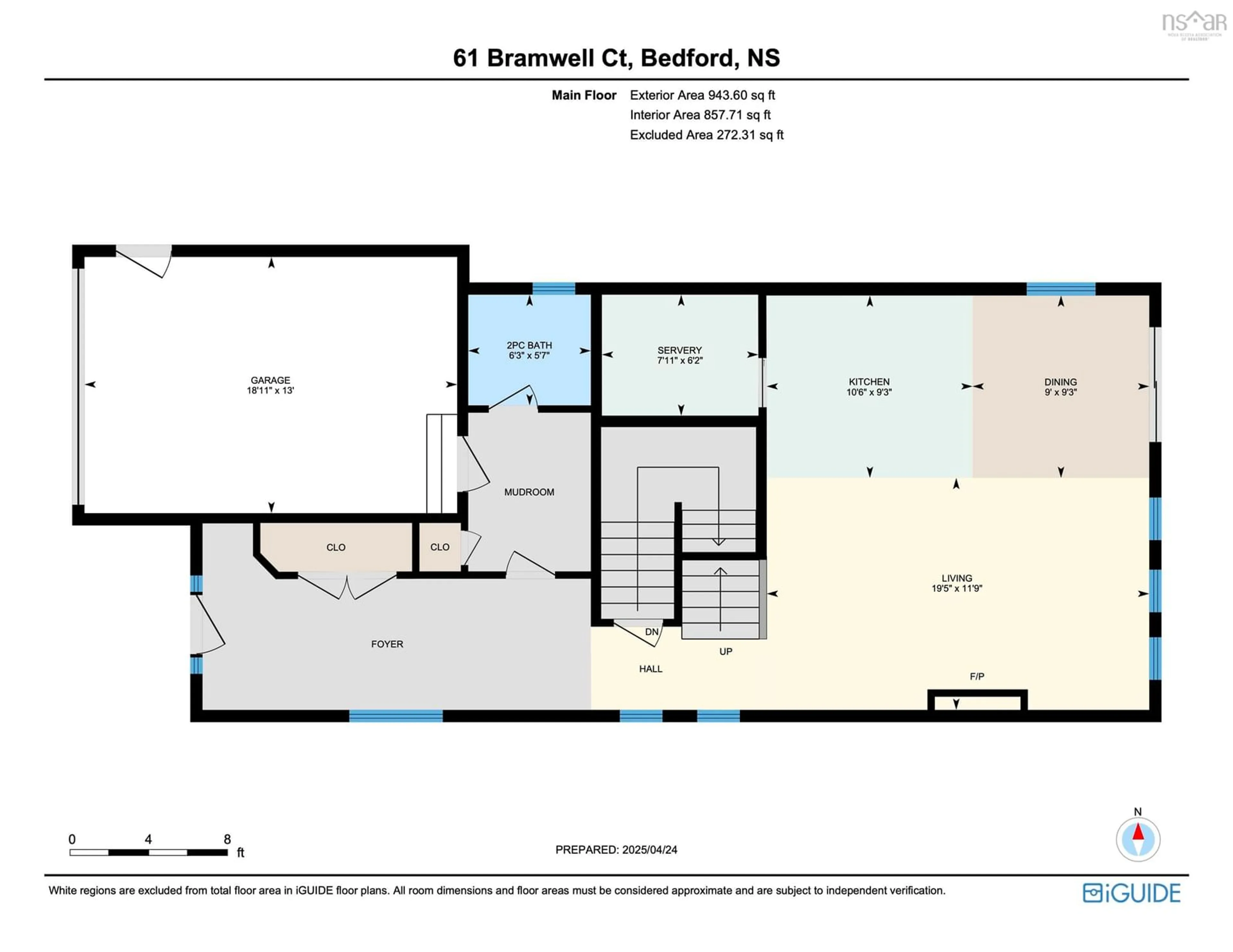 Floor plan for 61 Bramwell Crt, Bedford Nova Scotia B4B 0W2