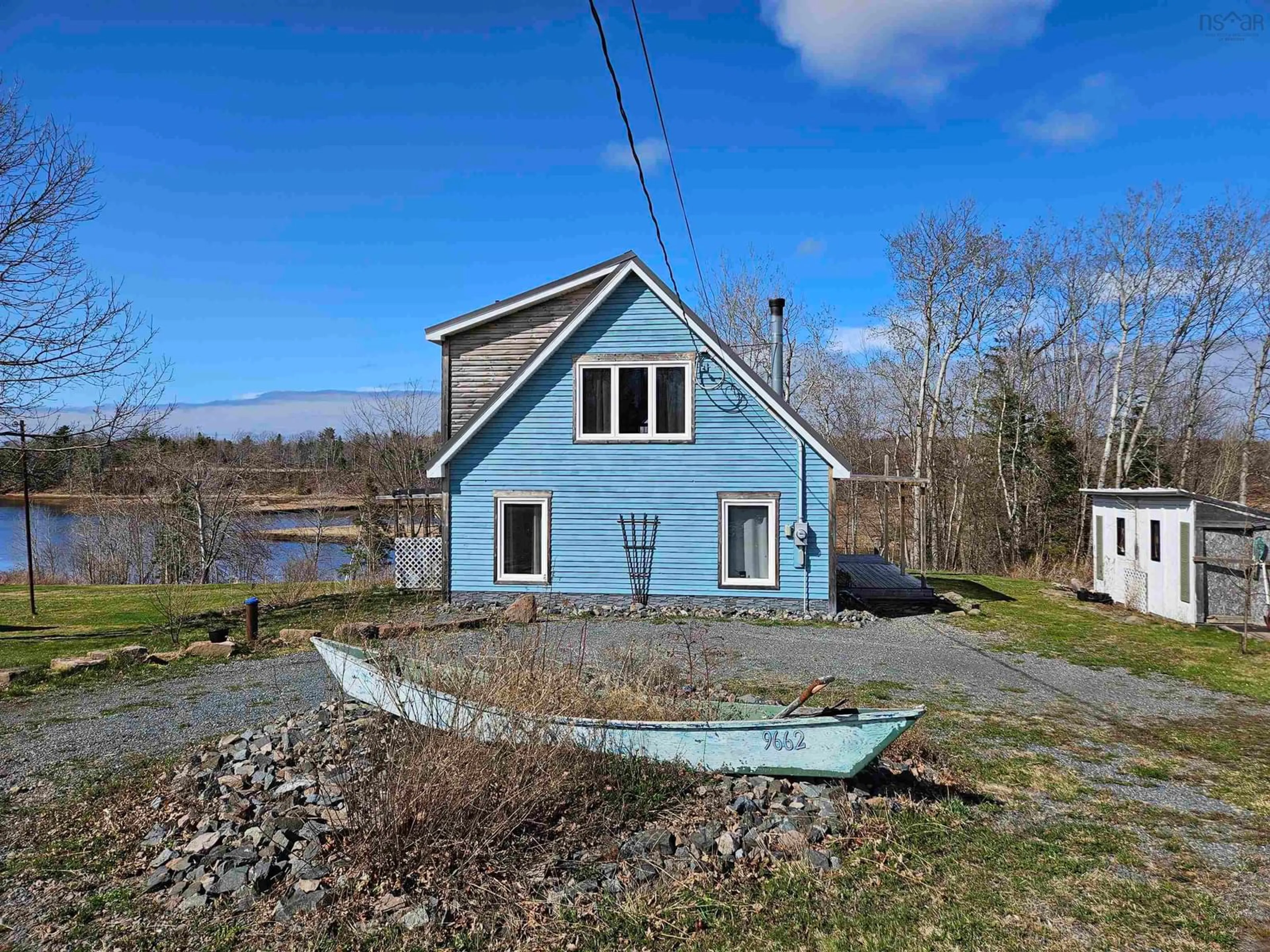 A pic from outside/outdoor area/front of a property/back of a property/a pic from drone, water/lake/river/ocean view for 9662 Highway 311, Waughs River Nova Scotia B0K 1V0