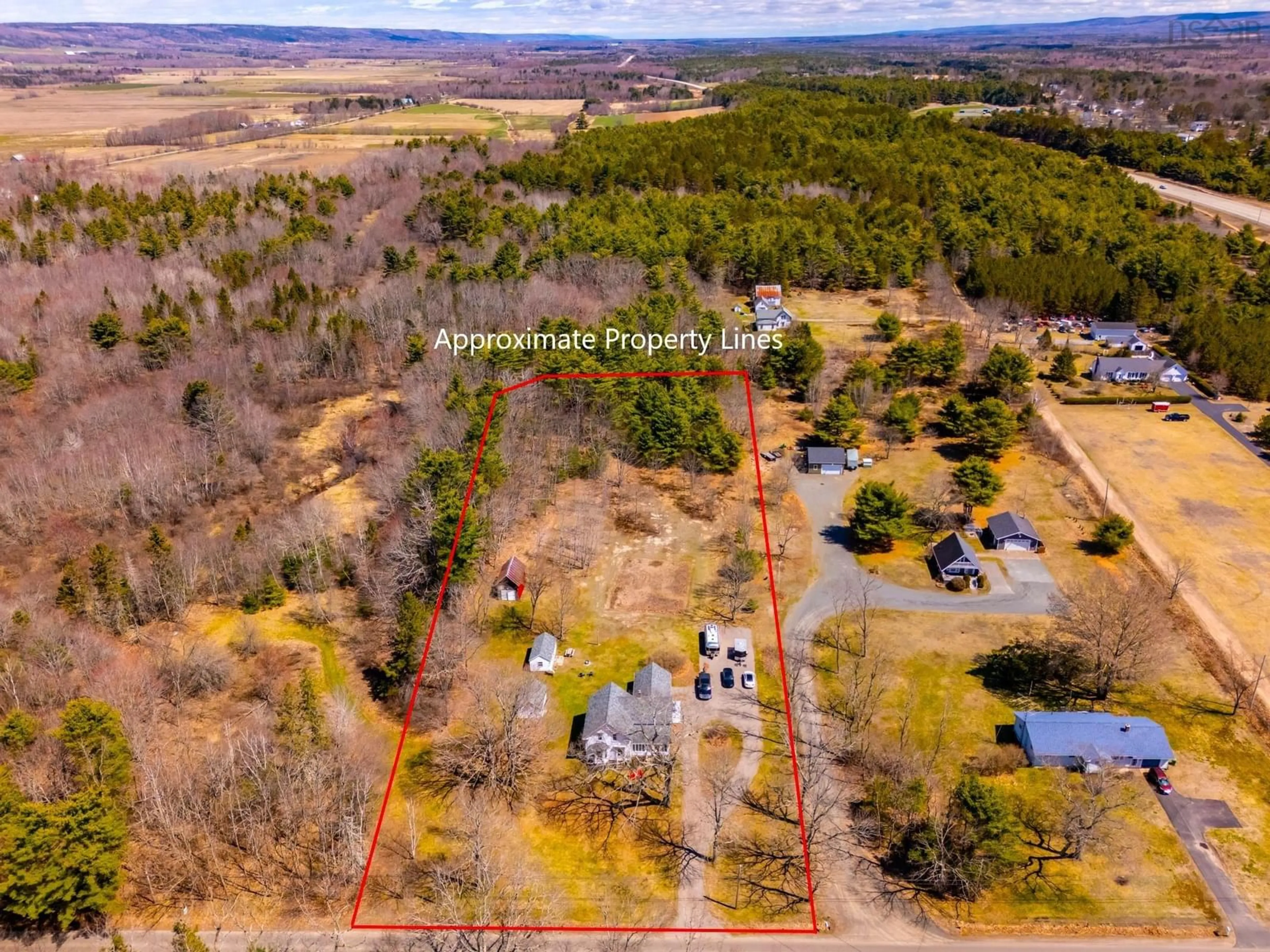 A pic from outside/outdoor area/front of a property/back of a property/a pic from drone, forest/trees view for 1796 Bishop Mountain Rd, North Kingston Nova Scotia B0P 1R0