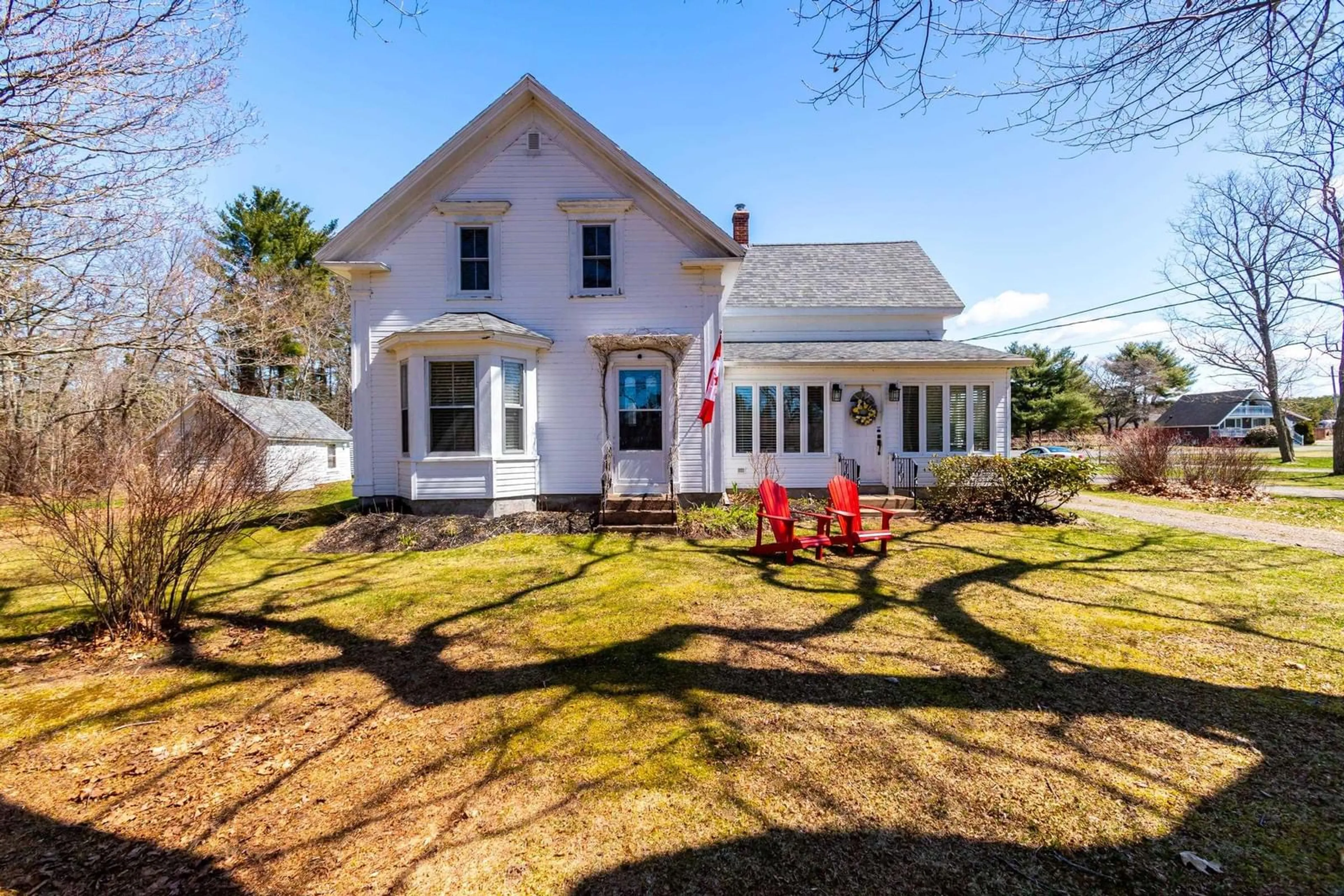 A pic from outside/outdoor area/front of a property/back of a property/a pic from drone, street for 1796 Bishop Mountain Rd, North Kingston Nova Scotia B0P 1R0