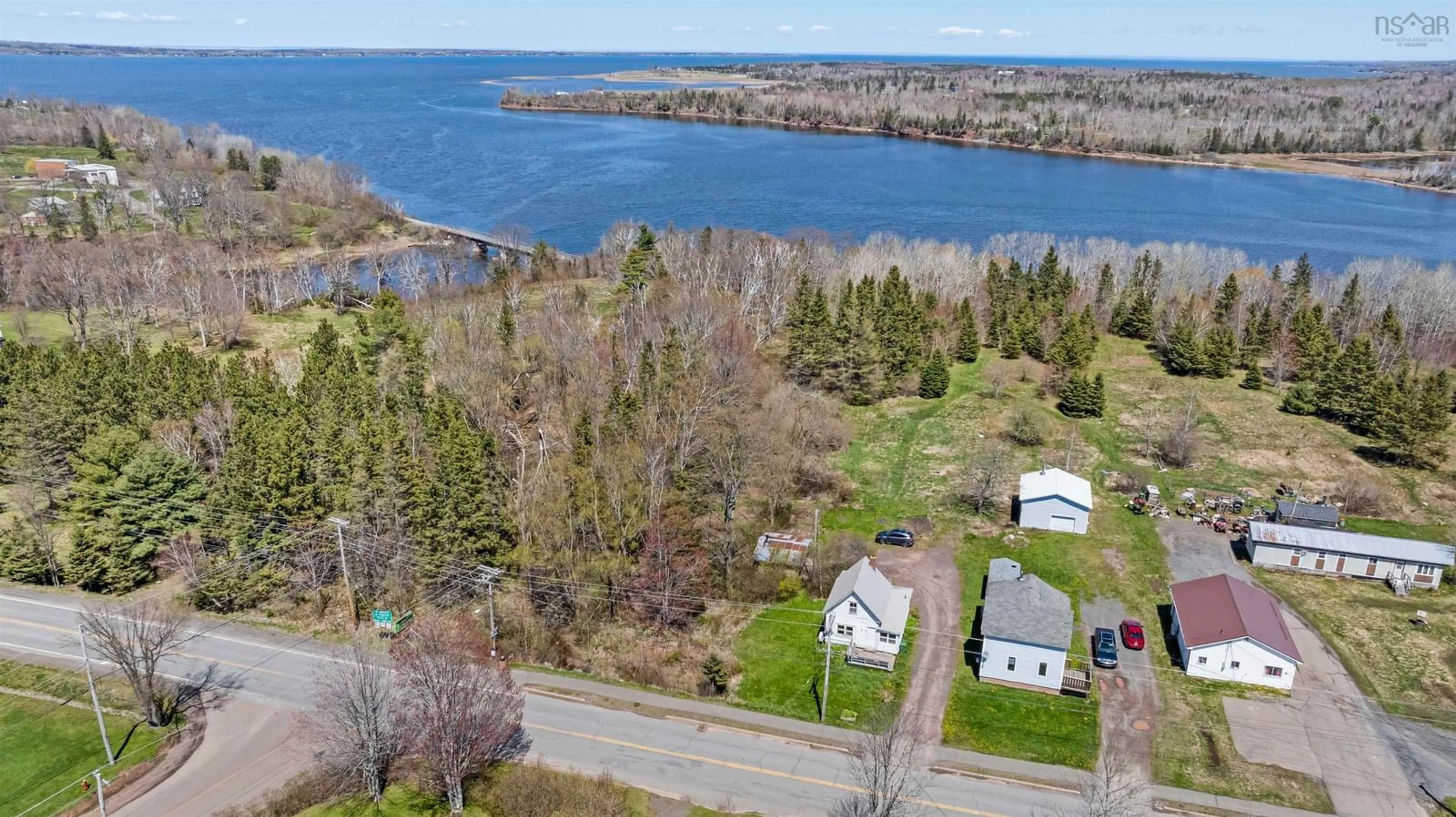 A pic from outside/outdoor area/front of a property/back of a property/a pic from drone, water/lake/river/ocean view for 83 Main St, Tatamagouche Nova Scotia B0K 1V0
