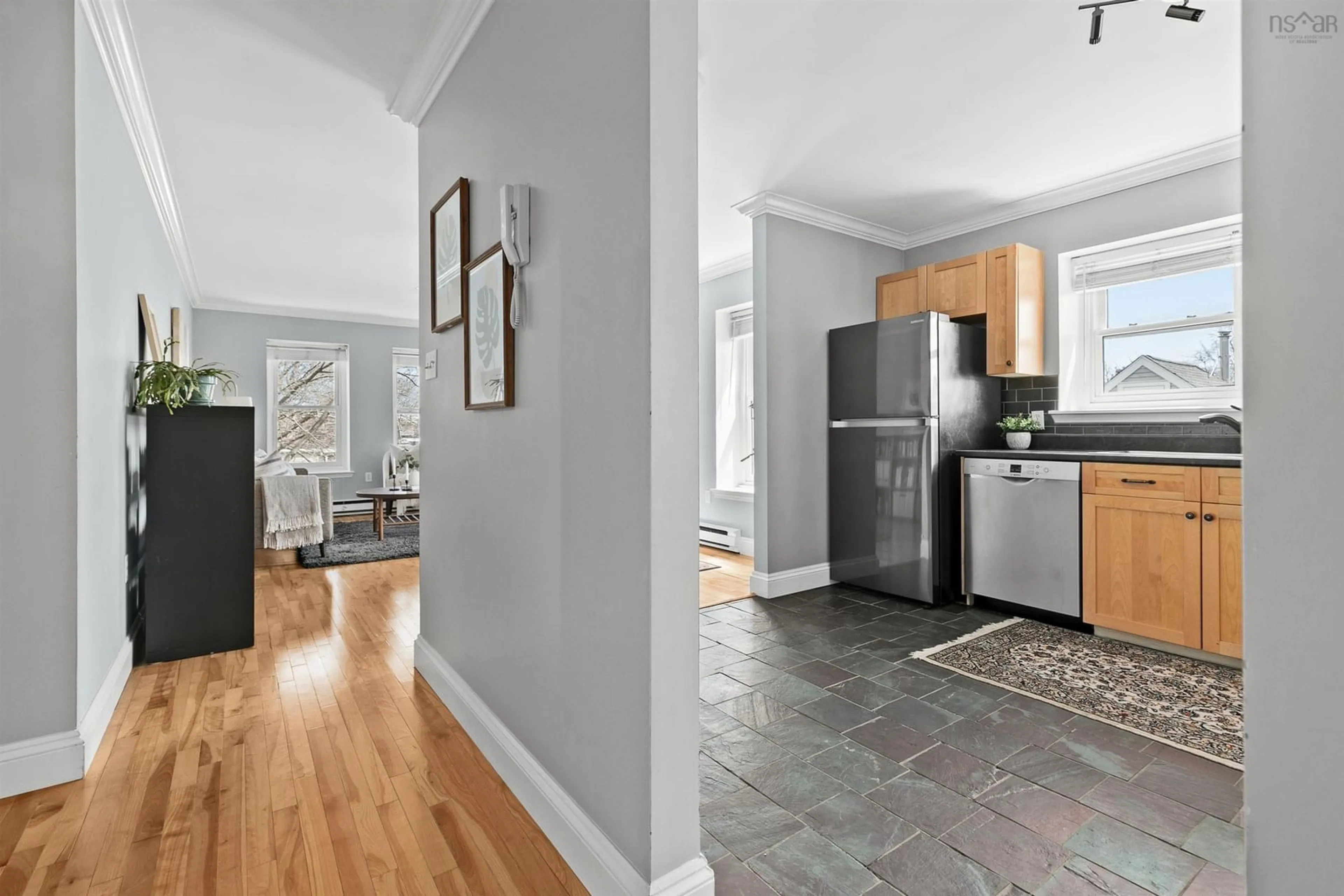 Open concept kitchen, ceramic/tile floor for 1351 Dresden Row #304, Halifax Peninsula Nova Scotia B3J 2J9