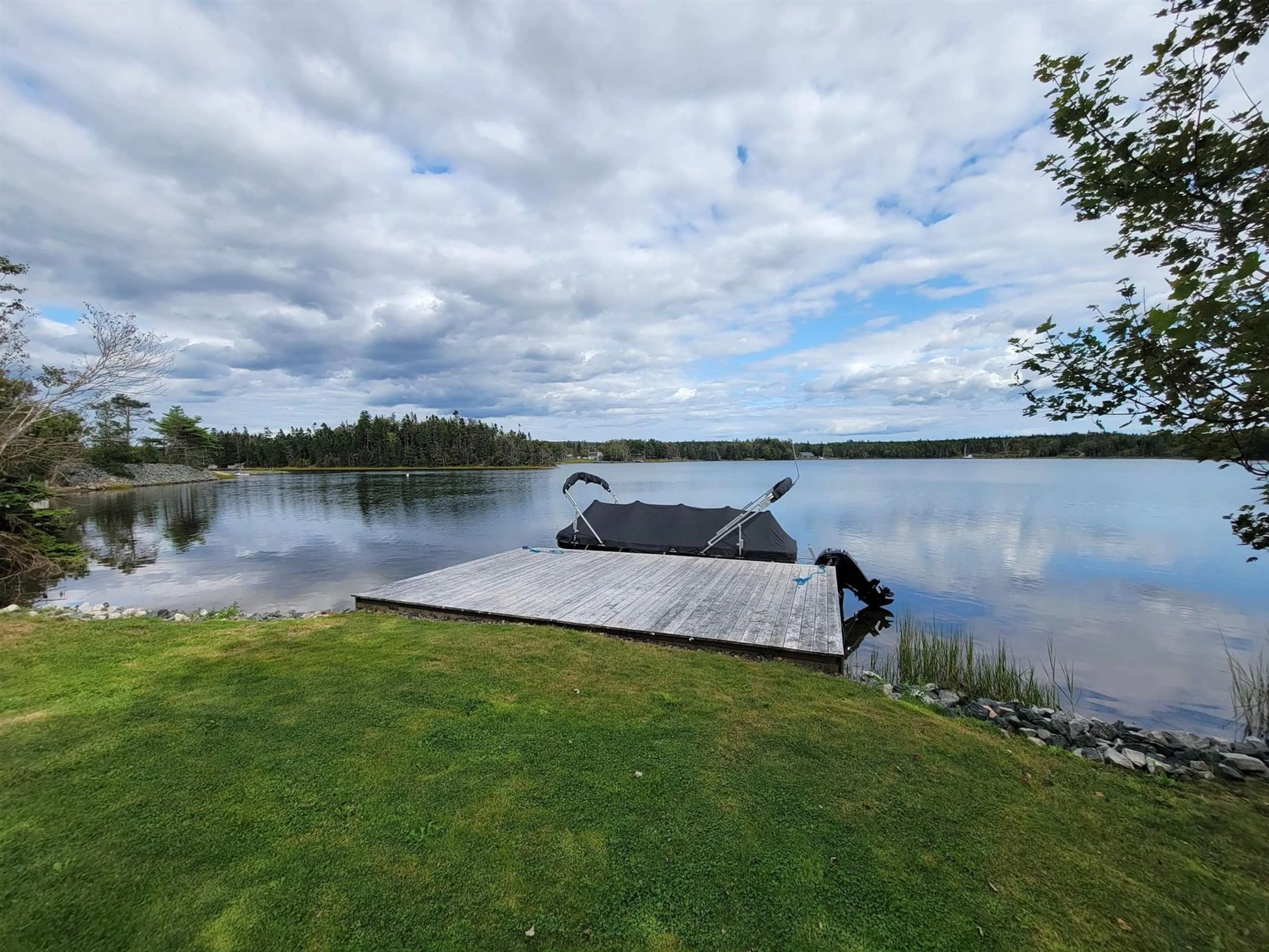 A pic from outside/outdoor area/front of a property/back of a property/a pic from drone, water/lake/river/ocean view for 411 Malcolm's Rd, Albert Bridge Nova Scotia B1K 2T9