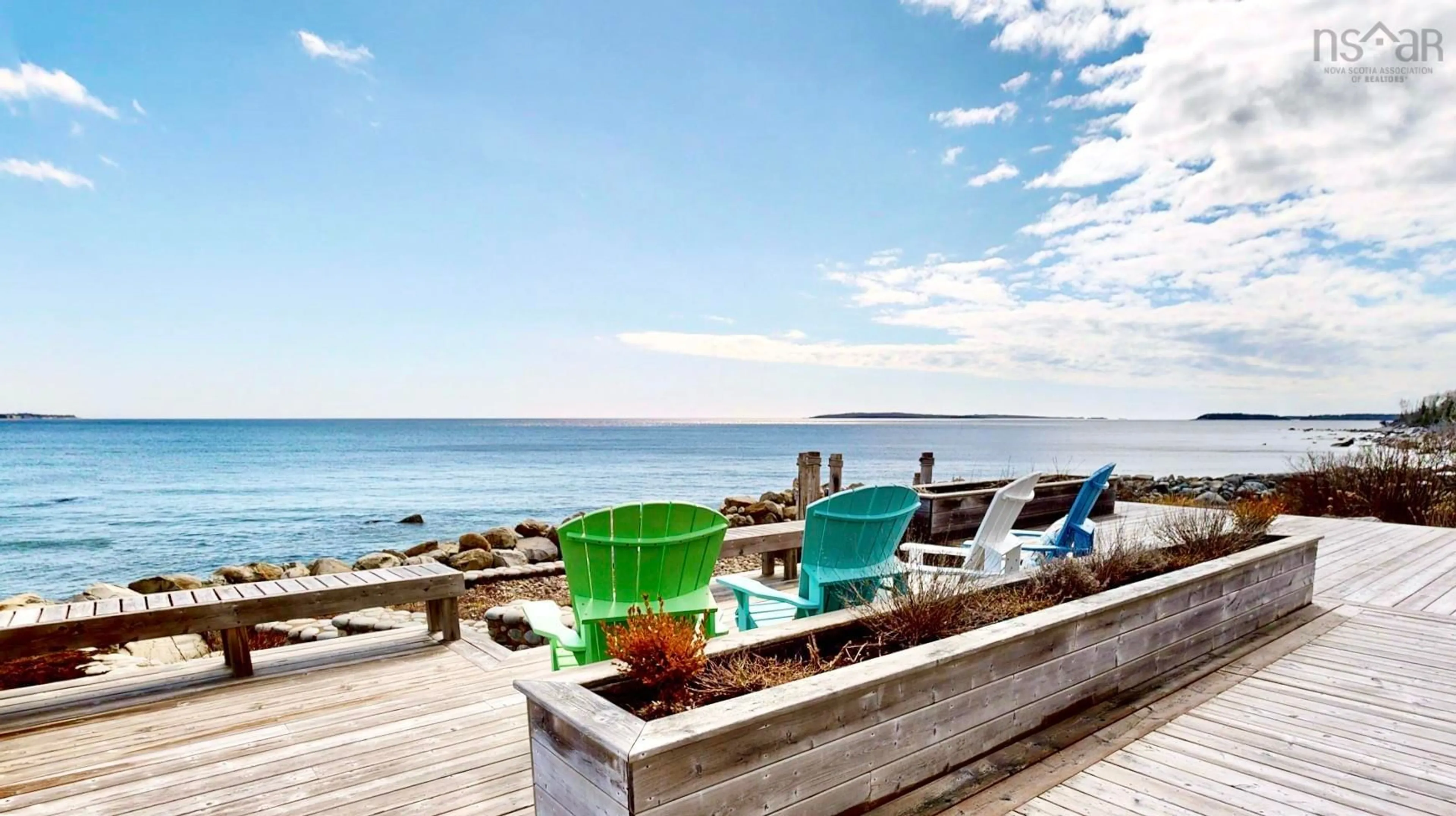 Patio, water/lake/river/ocean view for 147 Cosby Rd, Port Mouton Nova Scotia B0T 1T0