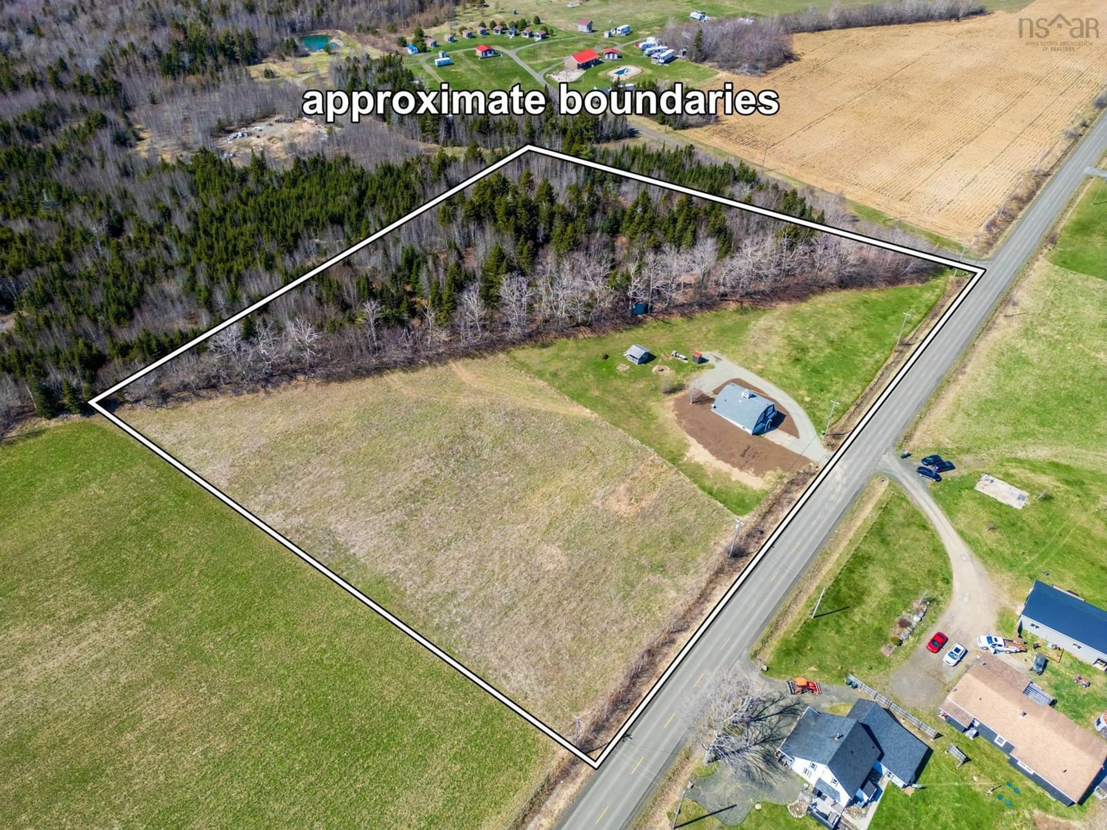 A pic from outside/outdoor area/front of a property/back of a property/a pic from drone, building for 2543 Ridge Road, Hillgrove Nova Scotia B0V 1A0