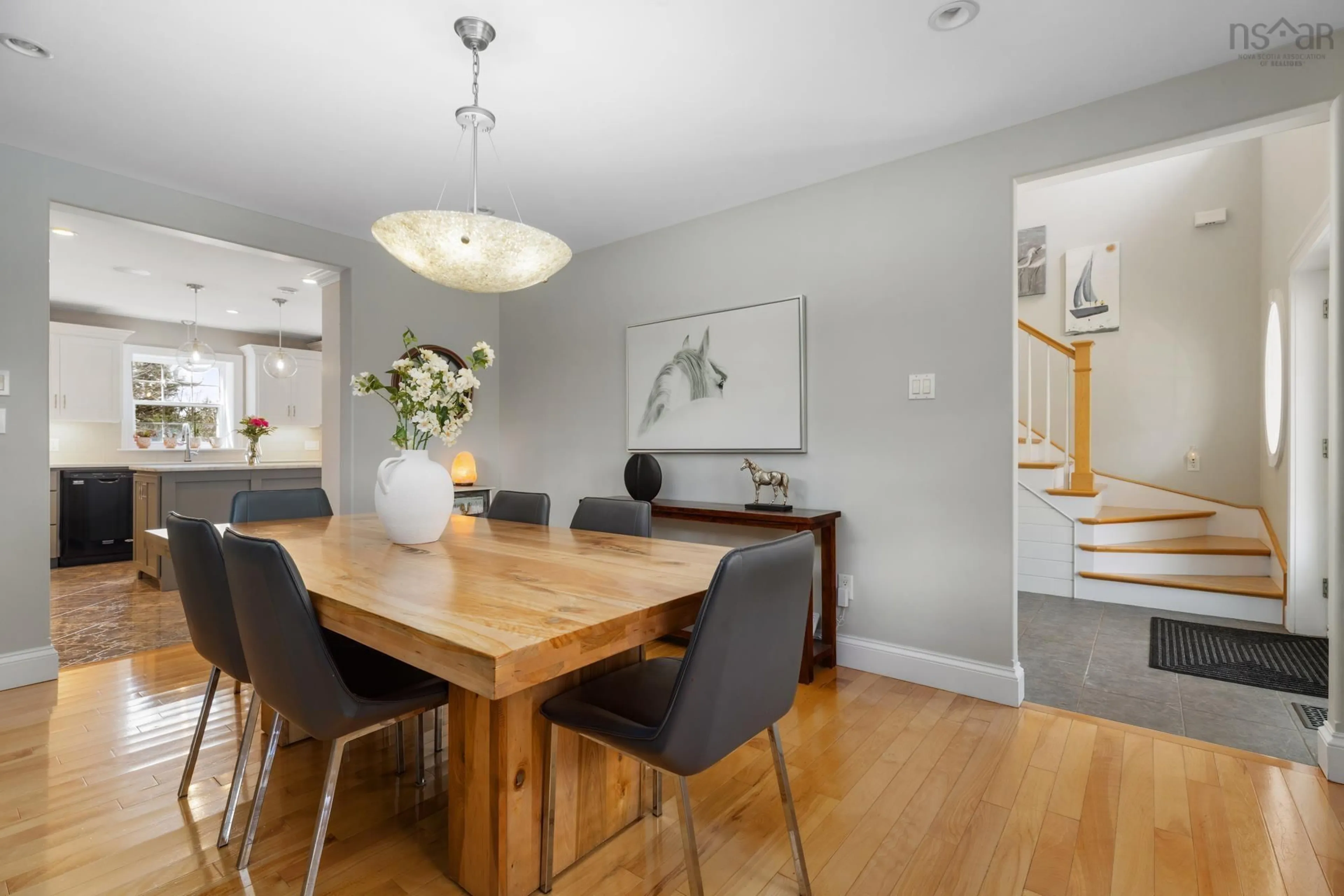 Dining room, wood/laminate floor for 18 Keyes Crt, Bedford Nova Scotia B4A 0B4