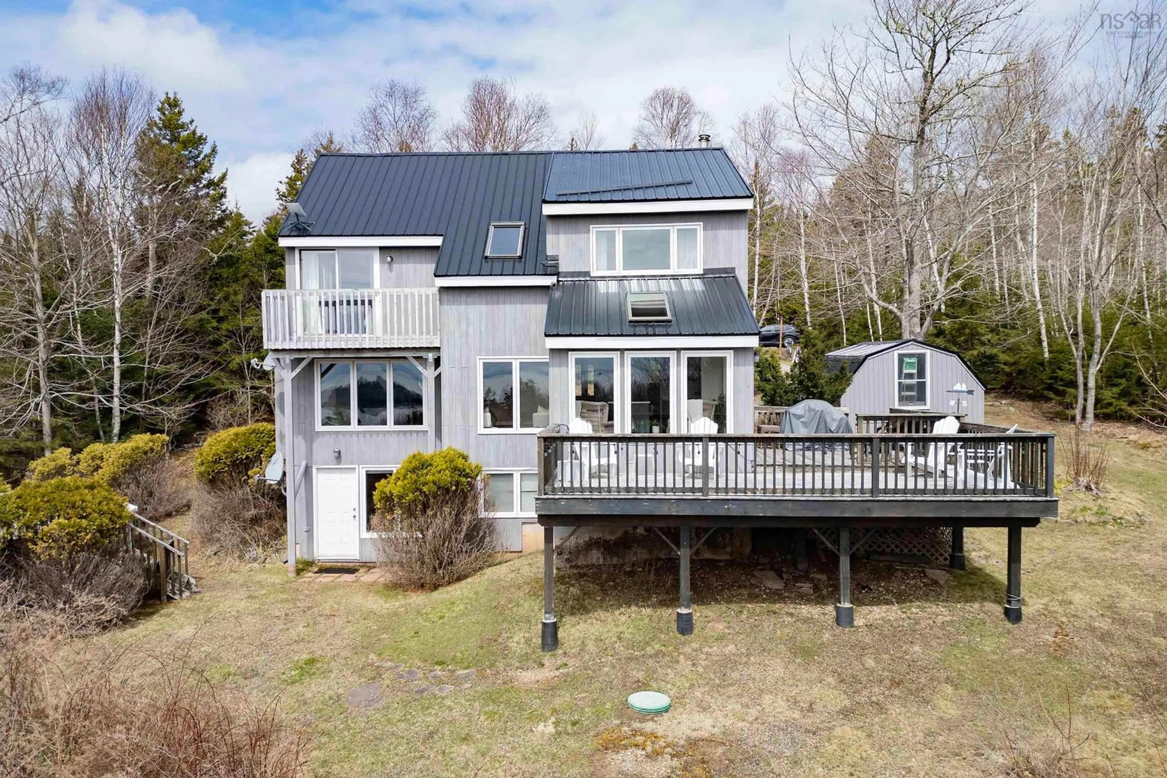 A pic from outside/outdoor area/front of a property/back of a property/a pic from drone, water/lake/river/ocean view for 72 Spring Tide Lane, Two Islands Nova Scotia B0M 1S0