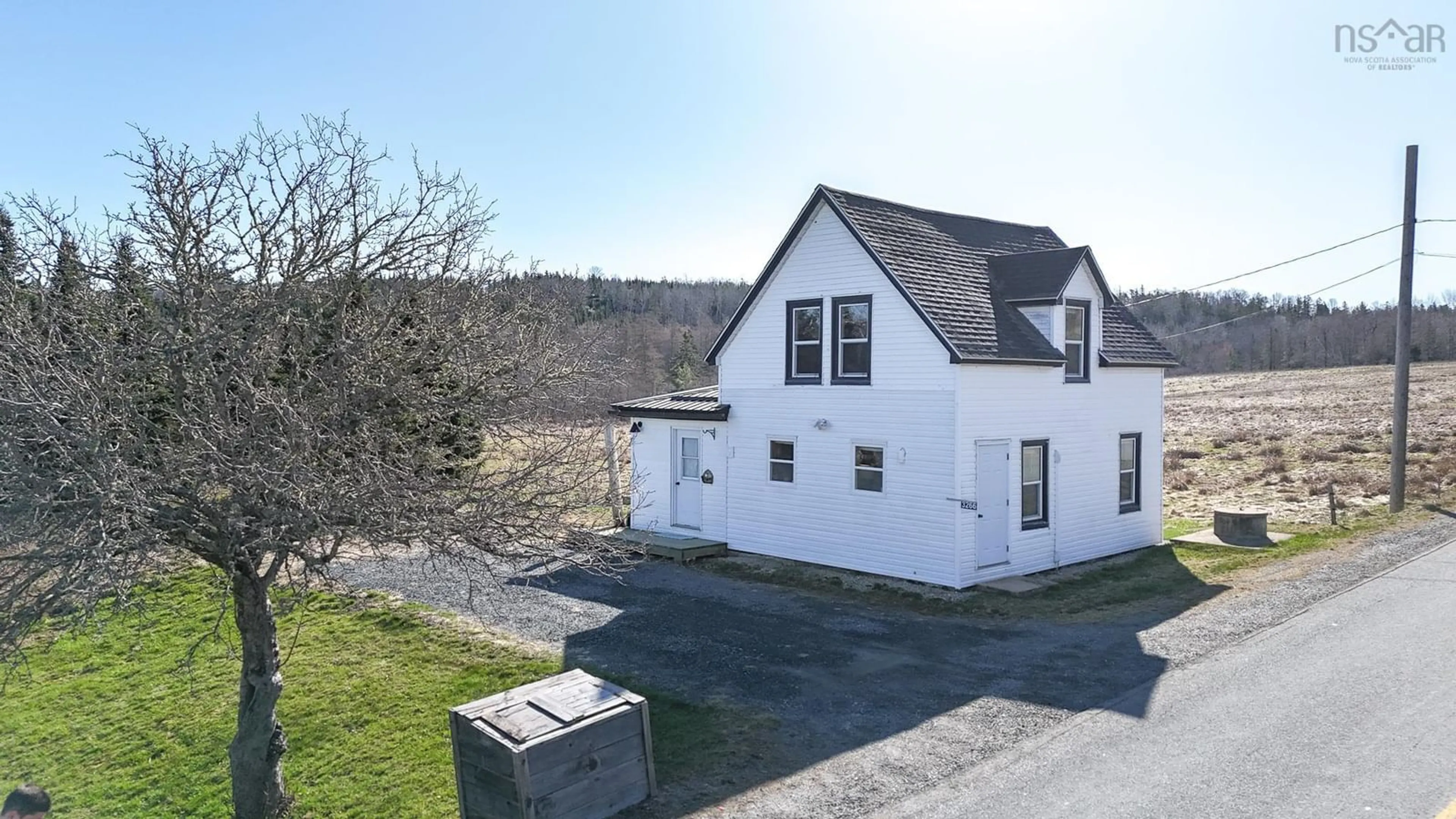 A pic from outside/outdoor area/front of a property/back of a property/a pic from drone, unknown for 3266 Northfield Rd, Upper Northfield Nova Scotia B4V 4Z3