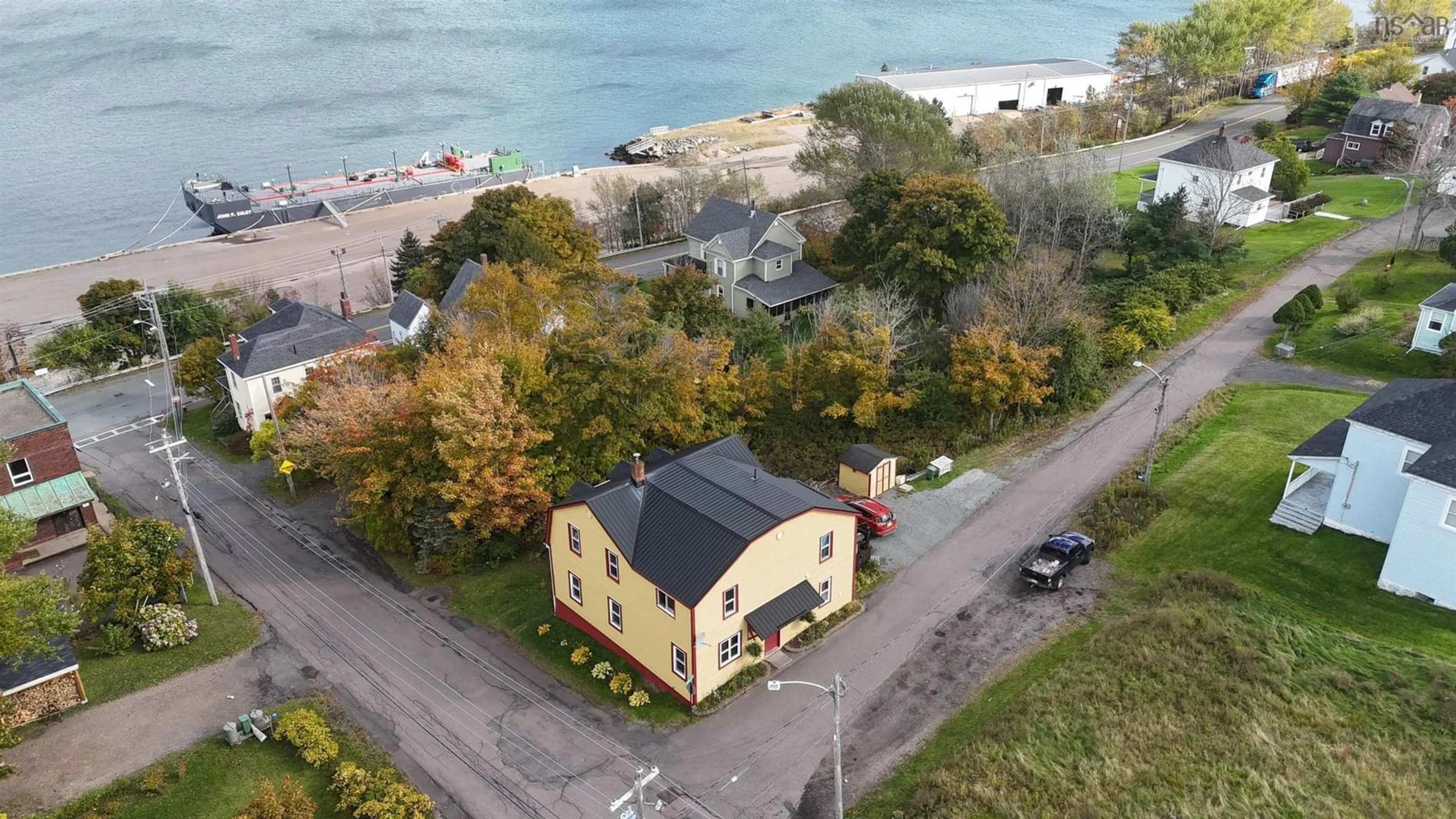 A pic from outside/outdoor area/front of a property/back of a property/a pic from drone, building for 436 Wylde St, Mulgrave Nova Scotia B0E 2G0