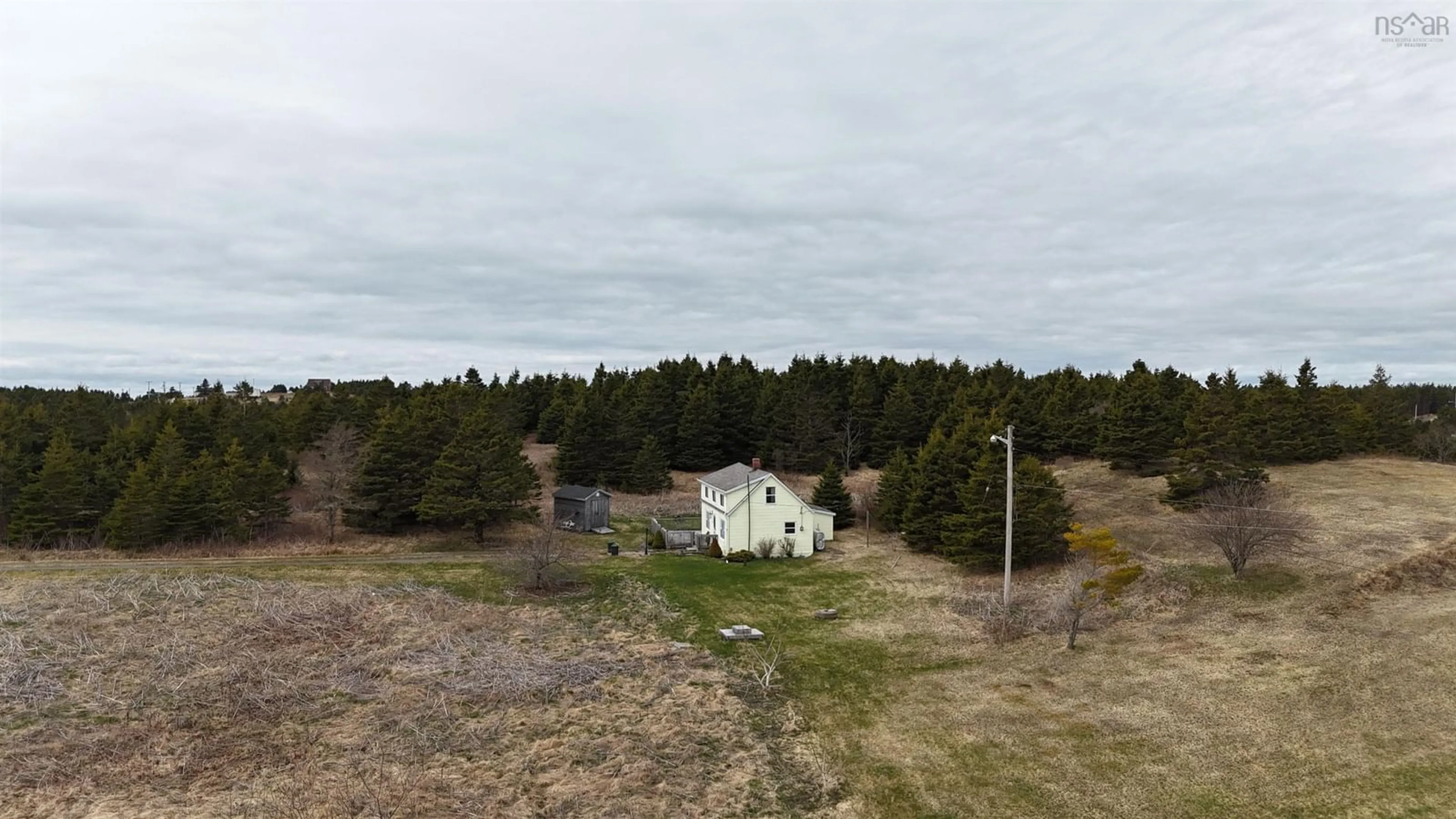 A pic from outside/outdoor area/front of a property/back of a property/a pic from drone, unknown for 18 Lerues Lane, L'Ardoise Nova Scotia B0E 1S0