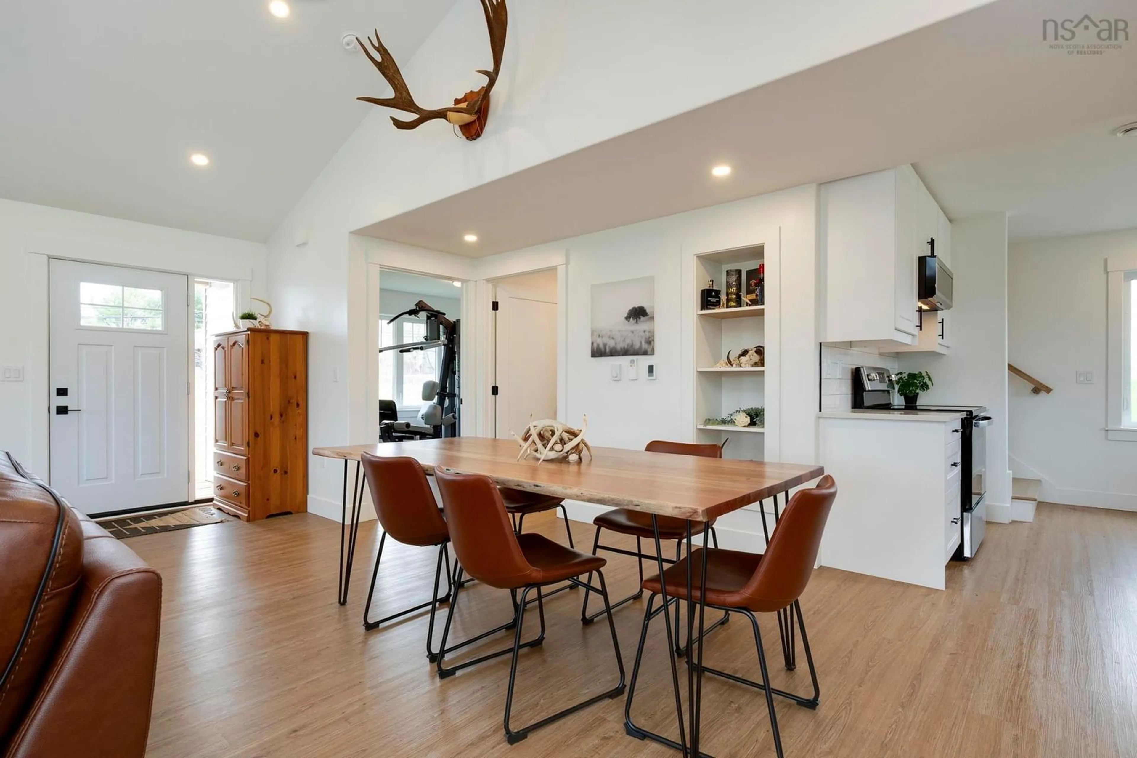 Dining room, wood/laminate floor for 332 Highway 215, Ellershouse Nova Scotia B0N 1L0