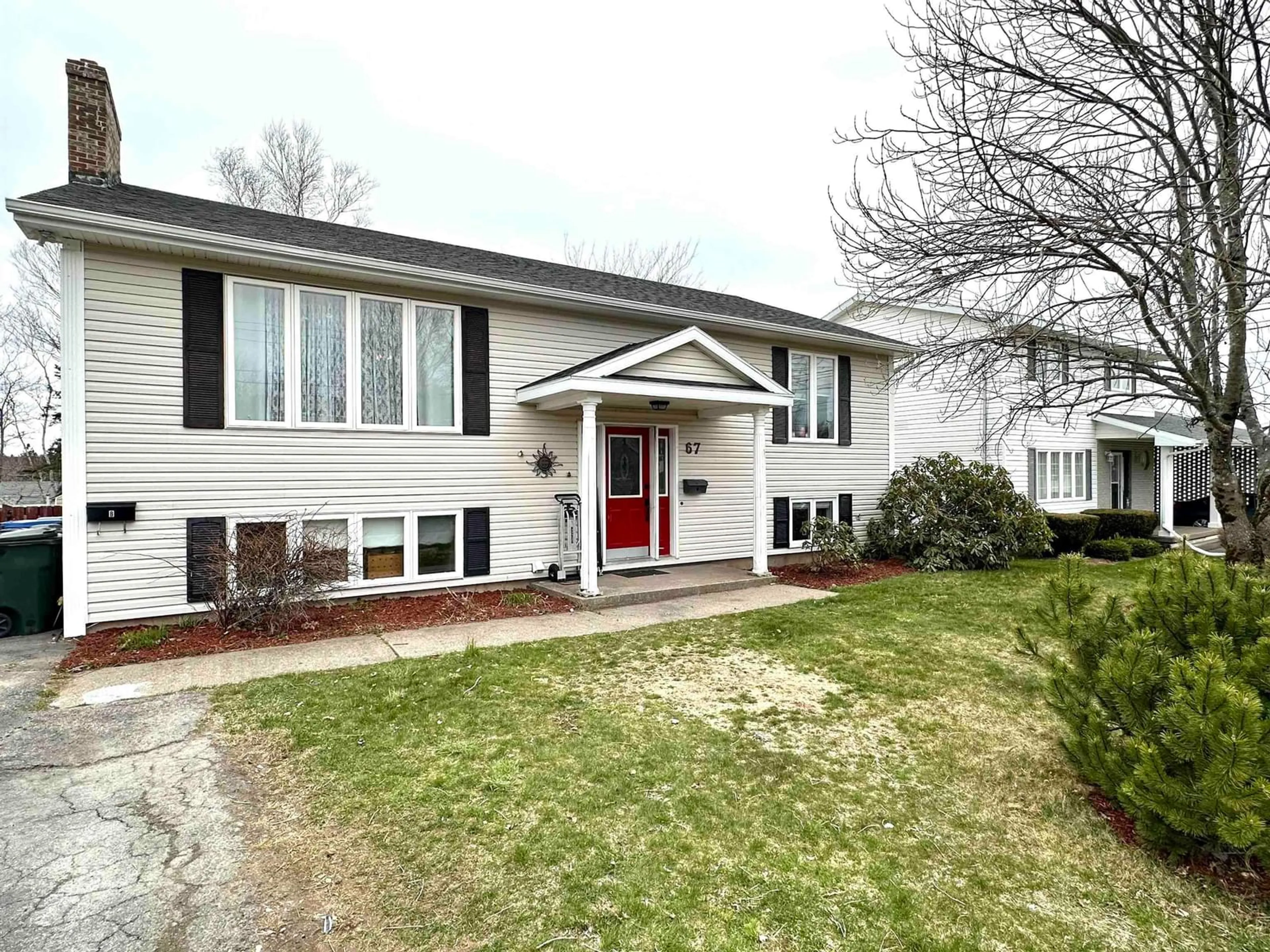 Home with vinyl exterior material, street for 67 Melissa Cres, Sydney Nova Scotia B1P 6X1